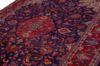 Persian Mahal oversized rug in navy and deep red, view 10 of 20