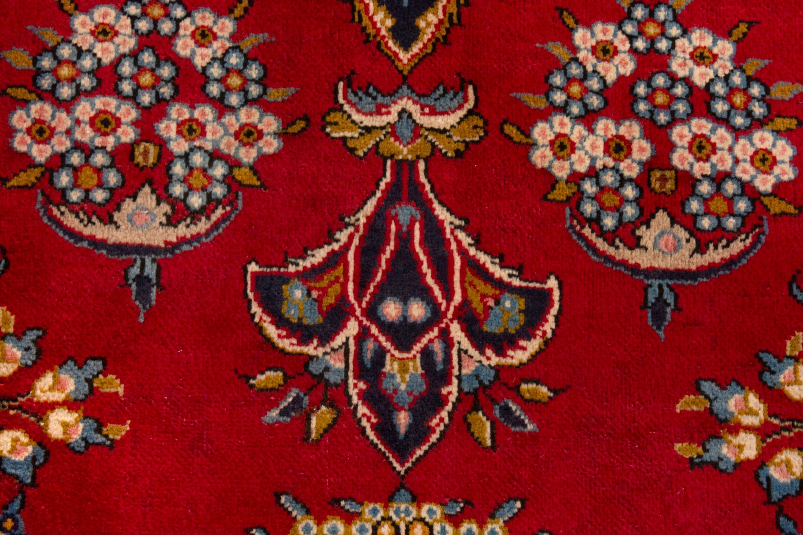 Persian Vist area rug in deep red and burgundy, view 16 of 22