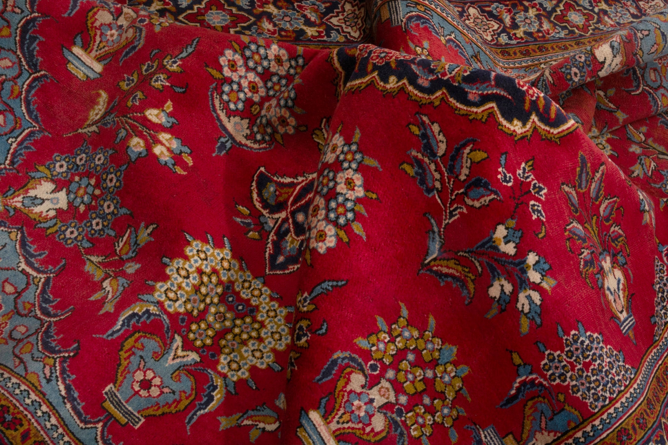 Persian Vist area rug in deep red and burgundy, view 18 of 22