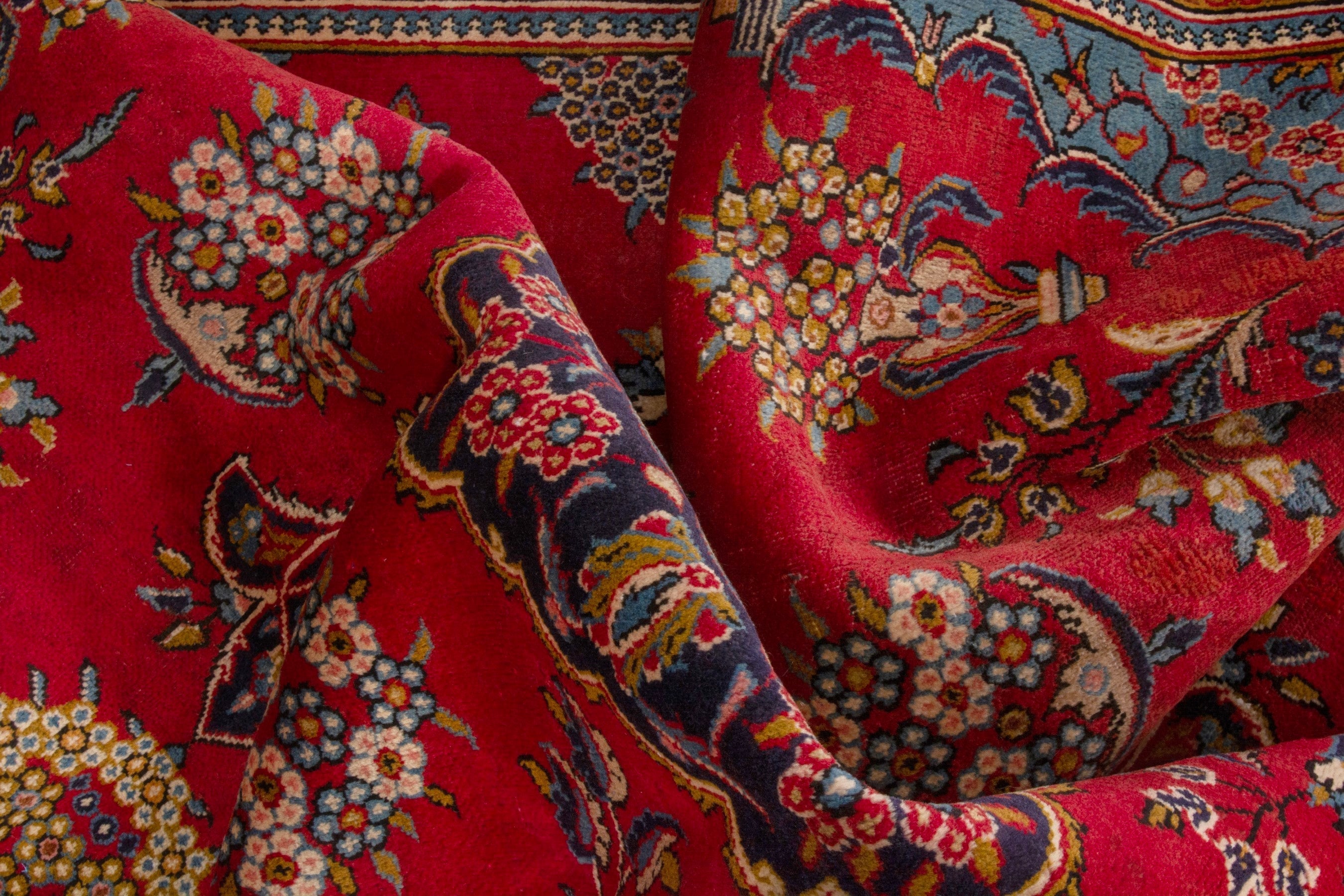 Persian Vist area rug in deep red and burgundy, view 20 of 22