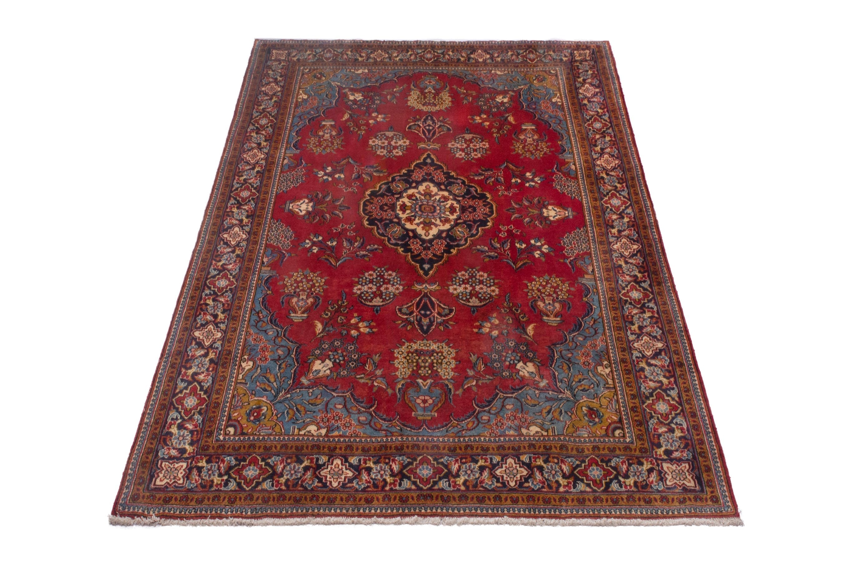 Persian Vist area rug in deep red and burgundy, view 2 of 22
