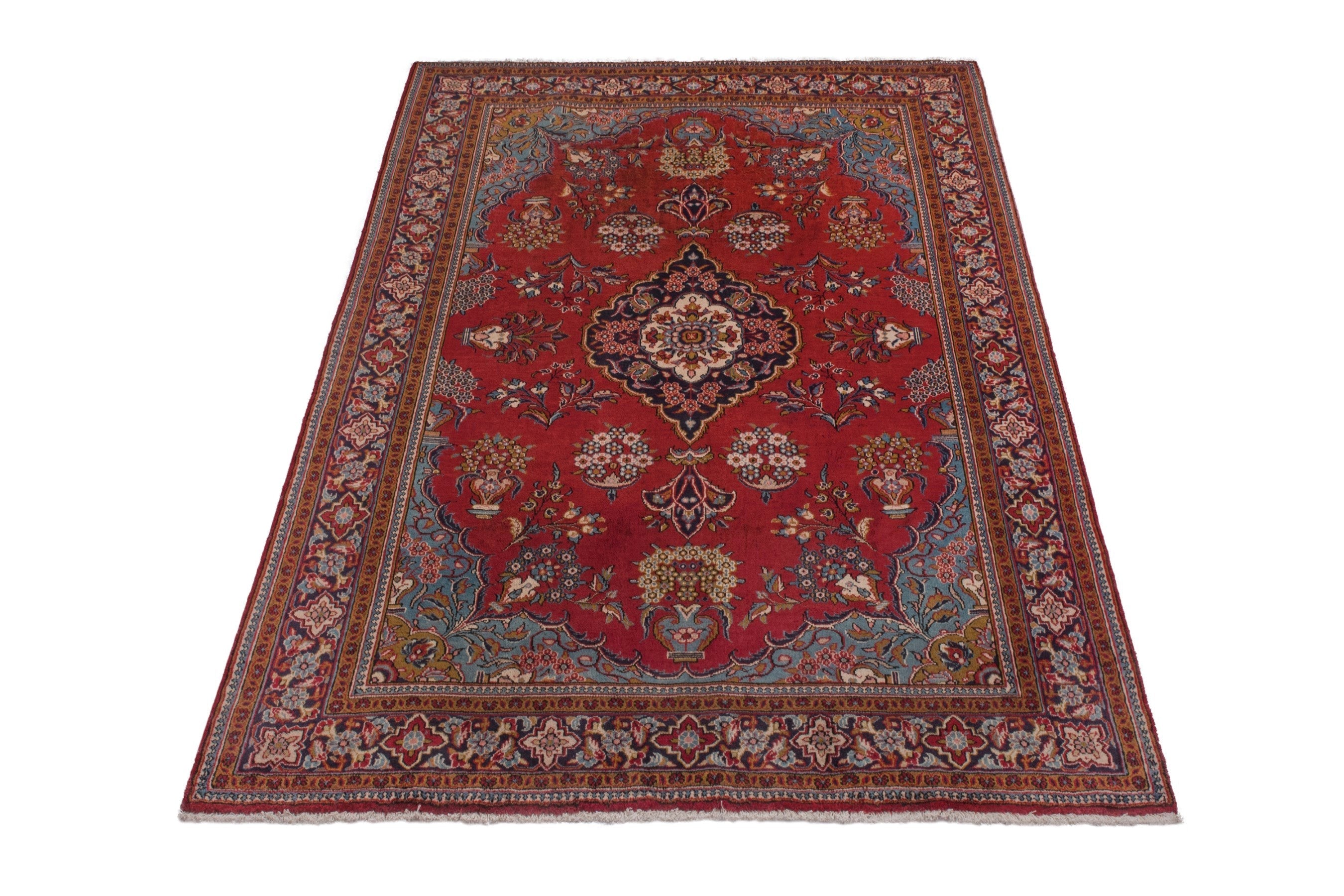 Persian Vist area rug in deep red and burgundy, view 3 of 22