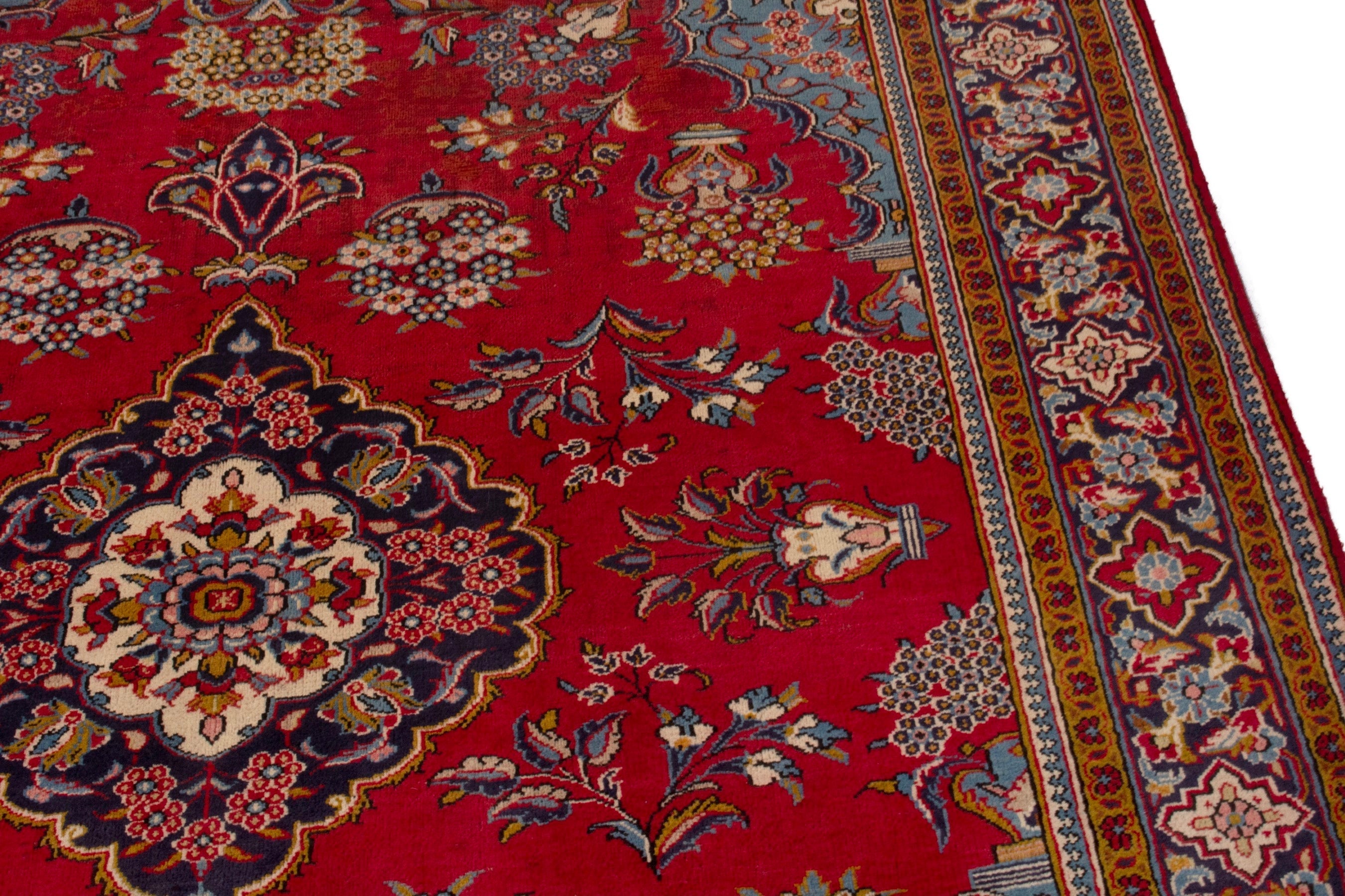 Persian Vist area rug in deep red and burgundy, view 9 of 22