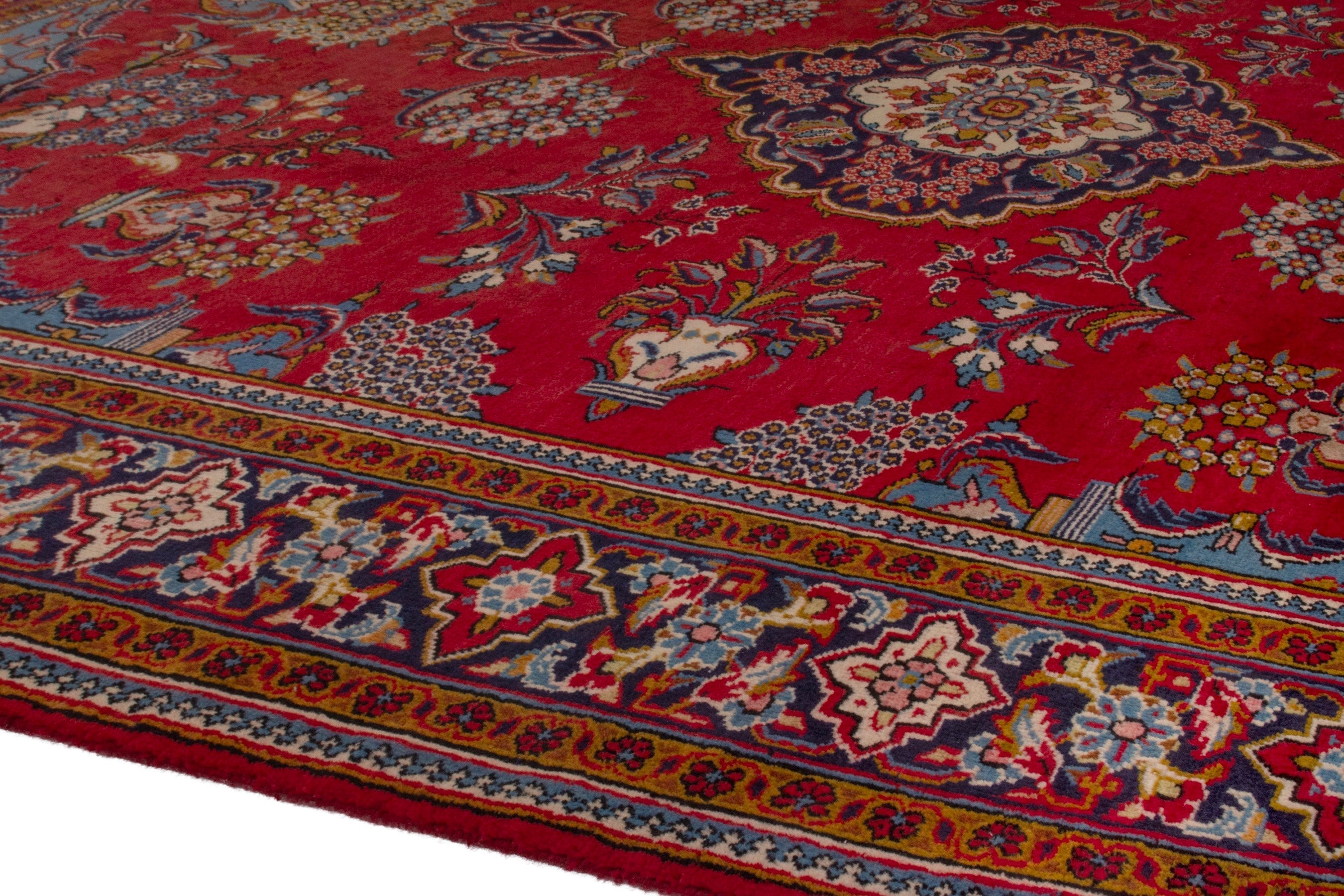 Persian Vist area rug in deep red and burgundy, view 5 of 22