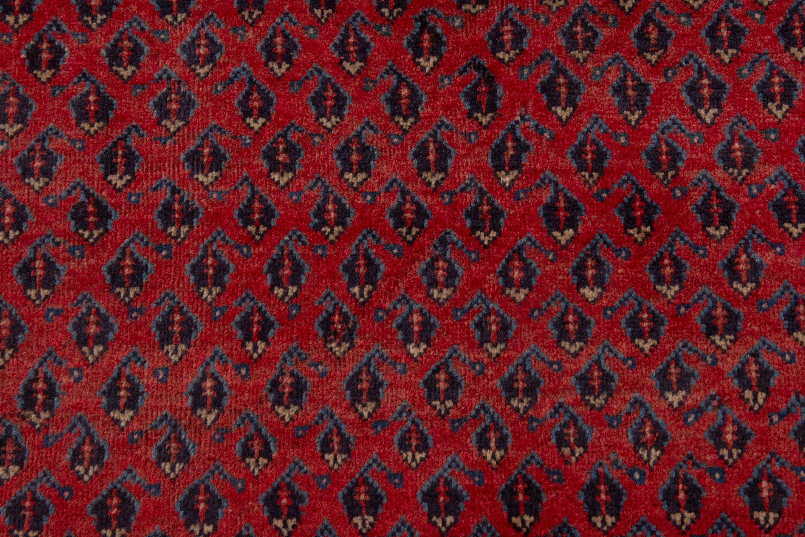 Persian Arak oversized rug in deep red and tan, view 13 of 19