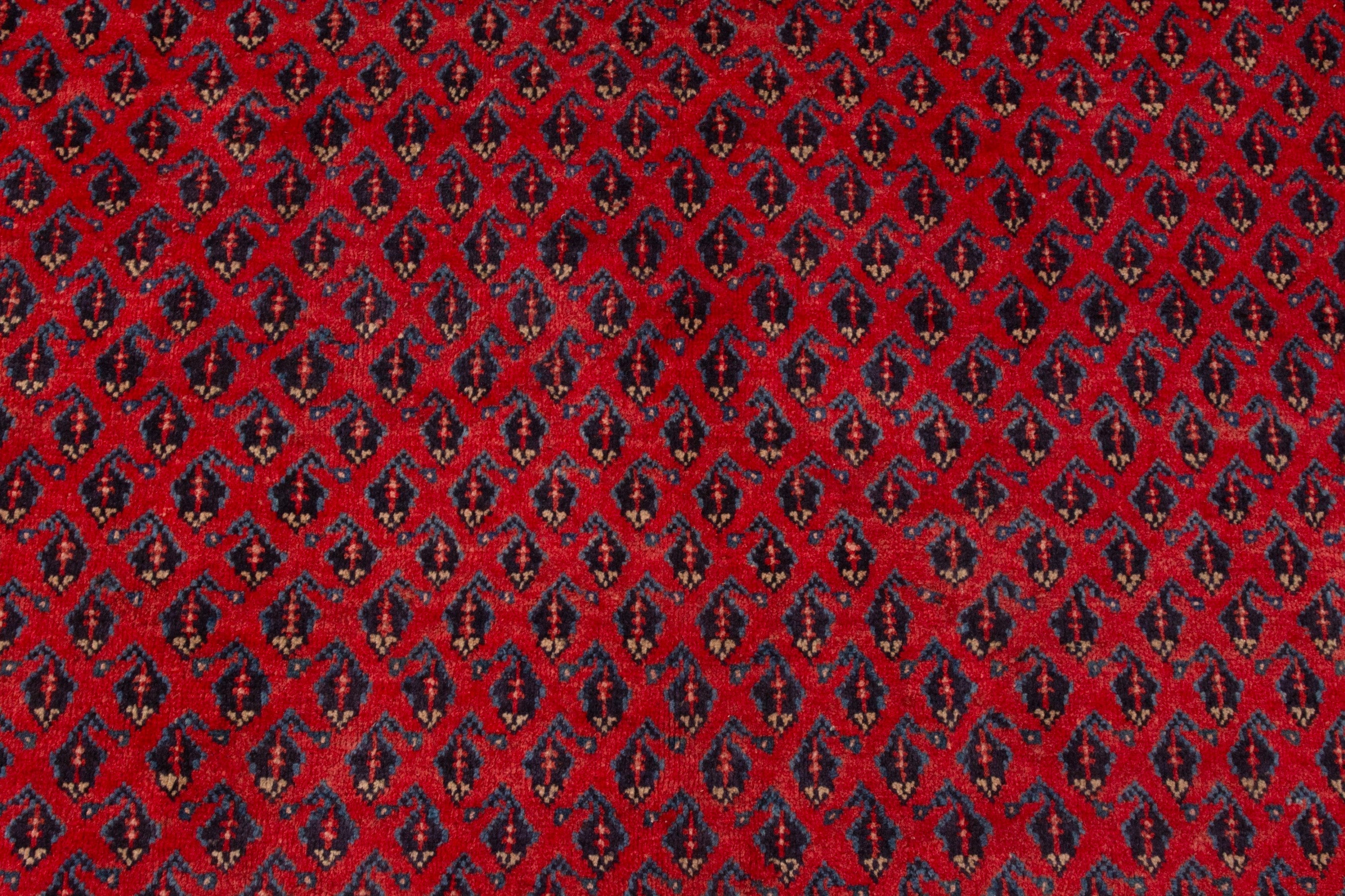 Persian Arak oversized rug in deep red and tan, view 14 of 19