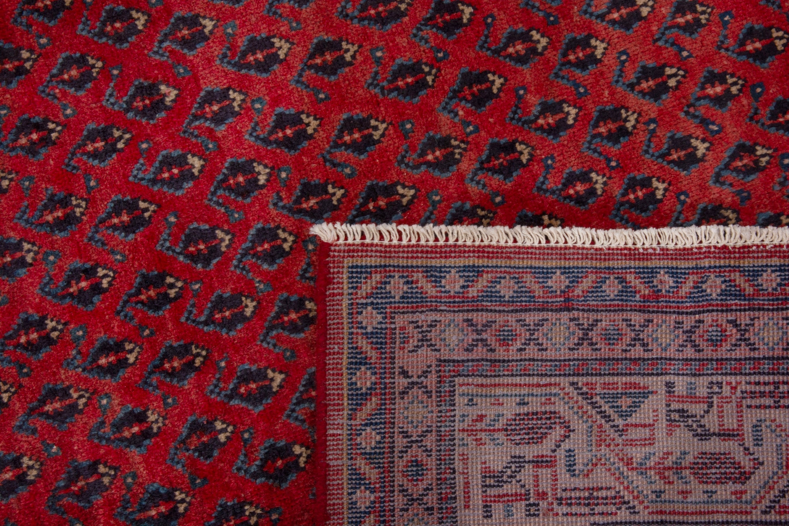 Persian Arak oversized rug in deep red and tan, view 19 of 19