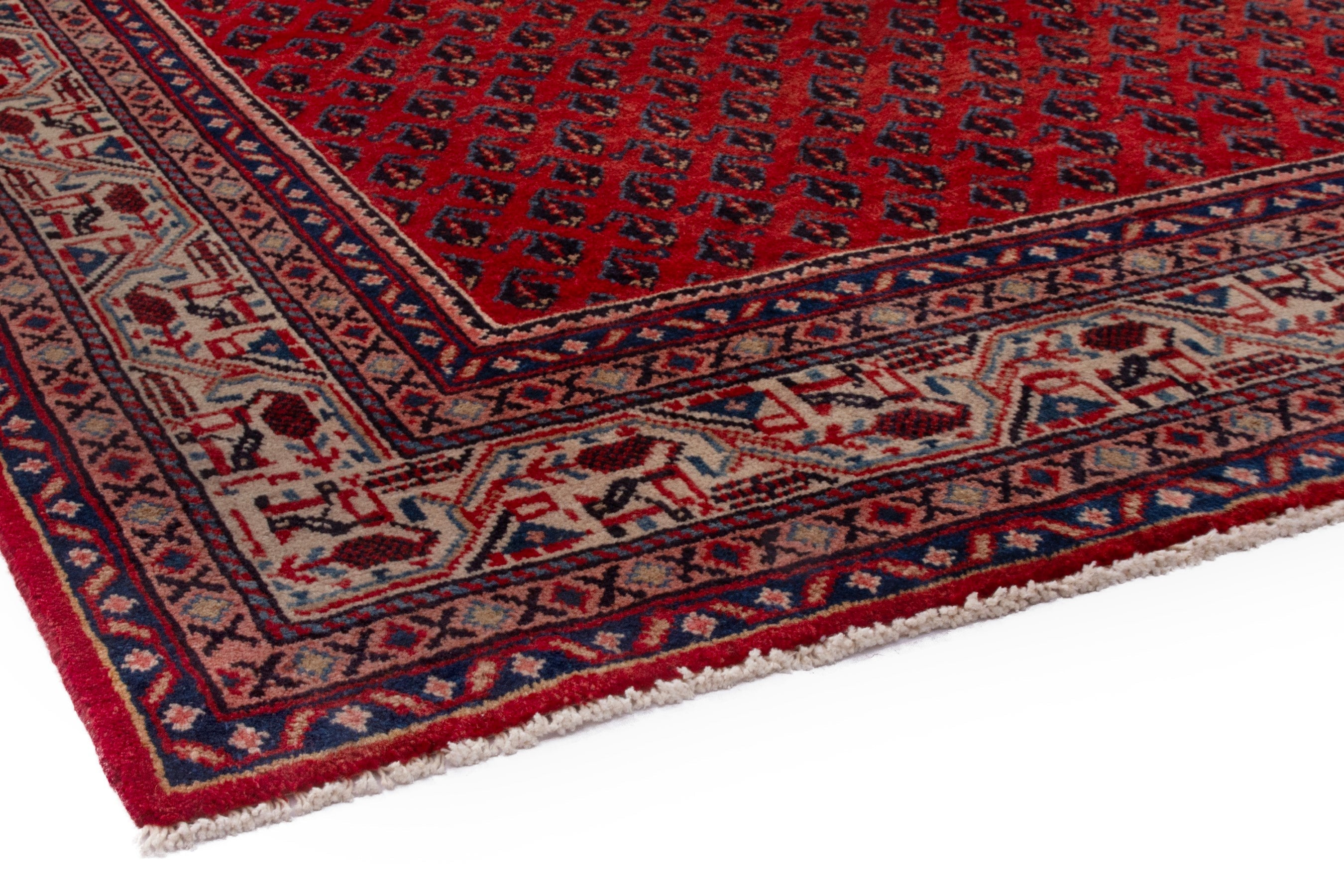 Persian Arak oversized rug in deep red and tan, view 4 of 19