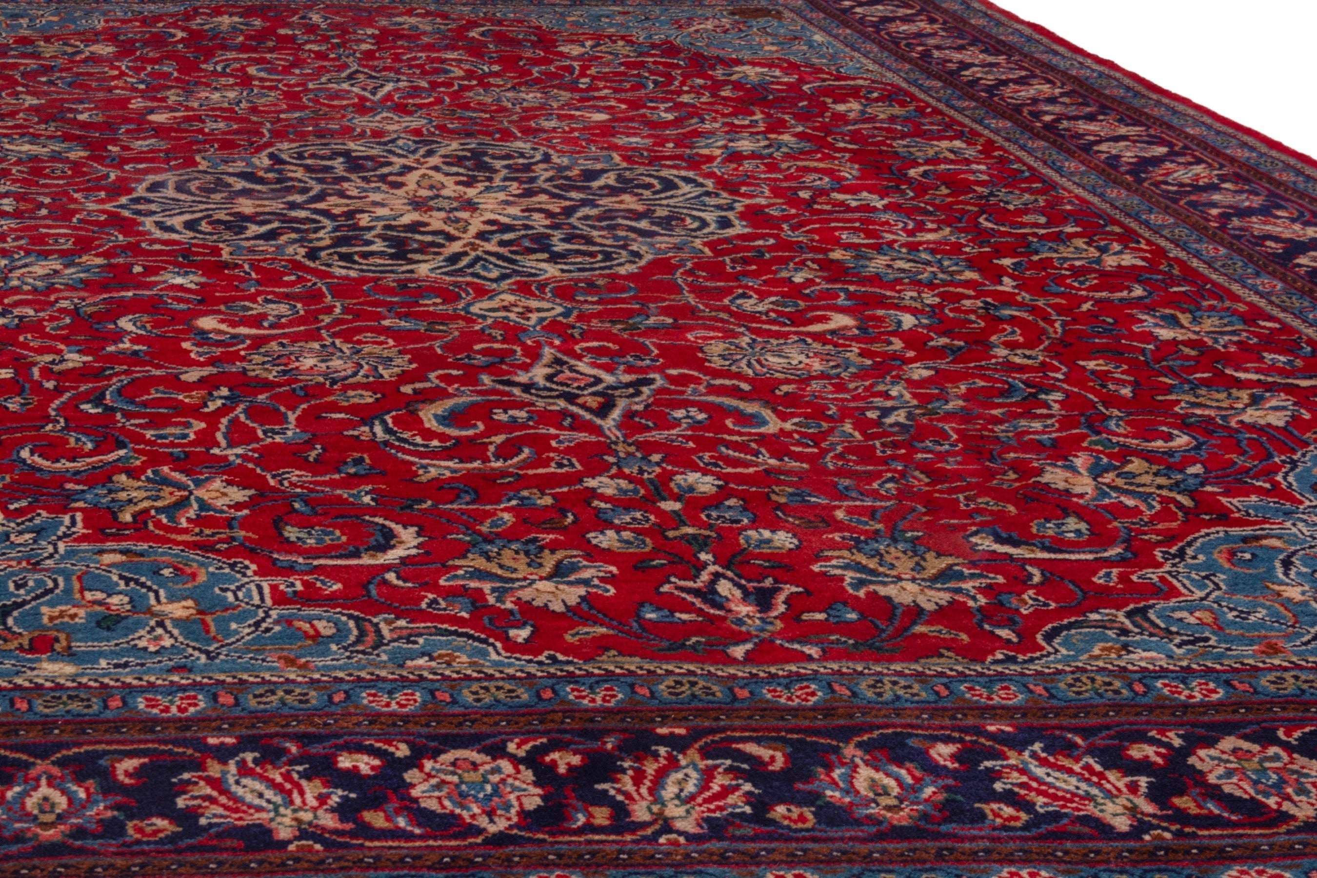 Persian Mahal area rug in deep red and burgundy, view 7 of 21