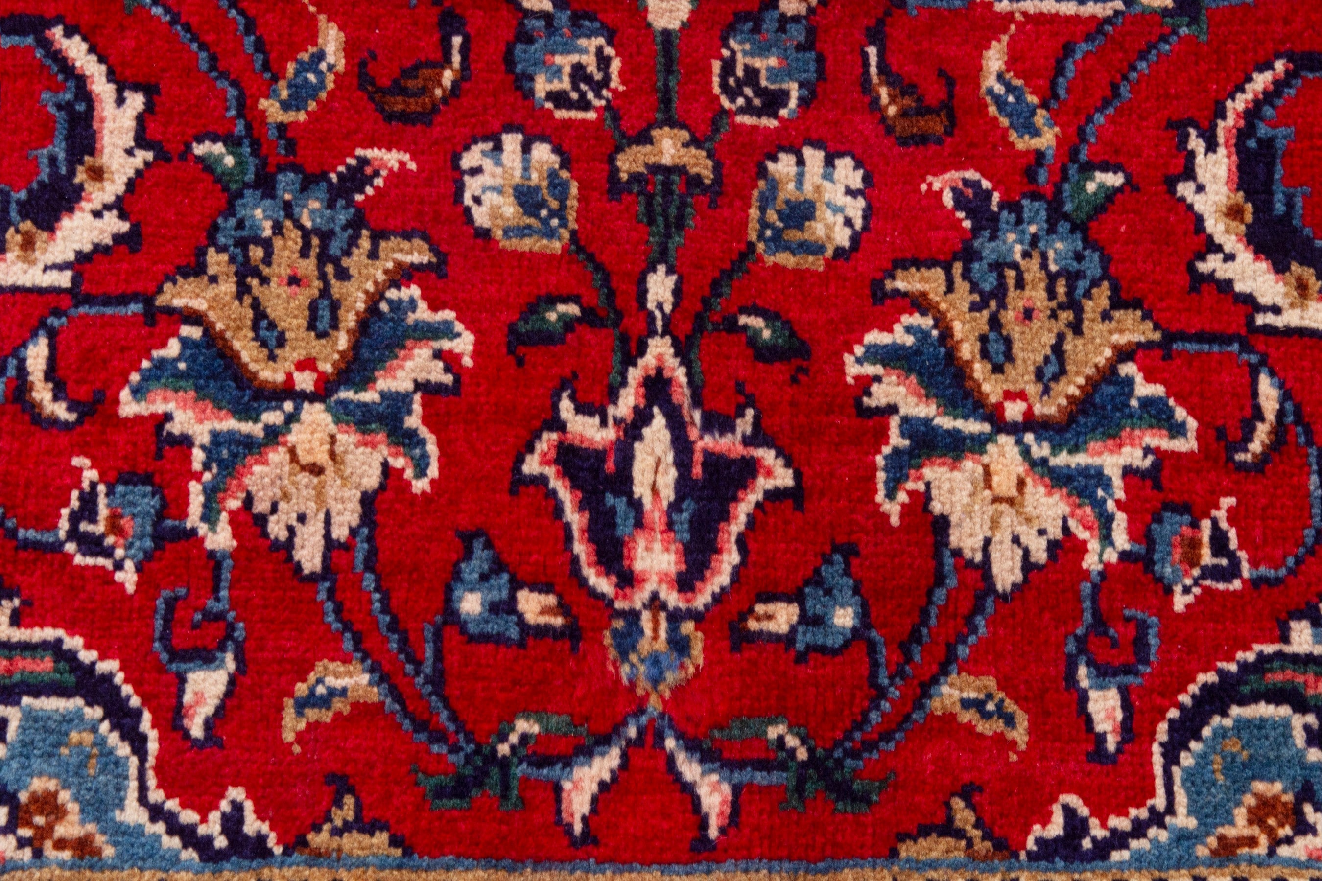 Persian Mahal area rug in deep red and burgundy, view 14 of 21