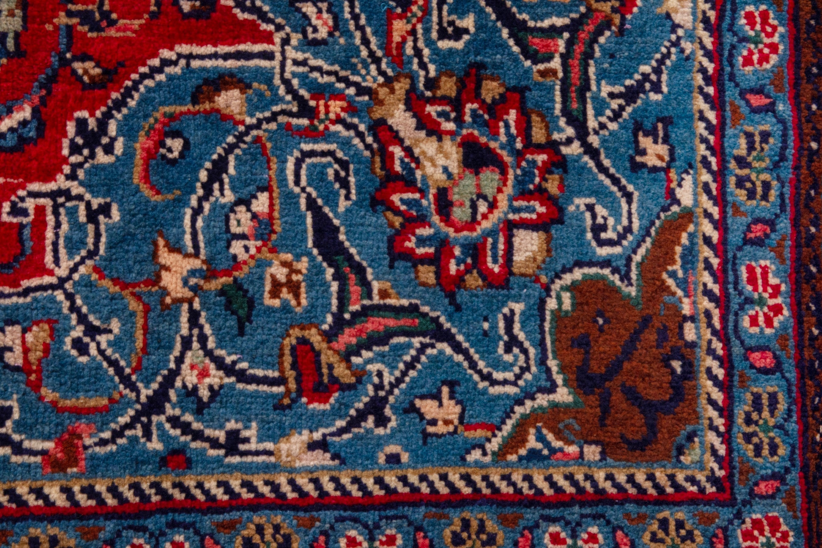 Persian Mahal area rug in deep red and burgundy, view 13 of 21