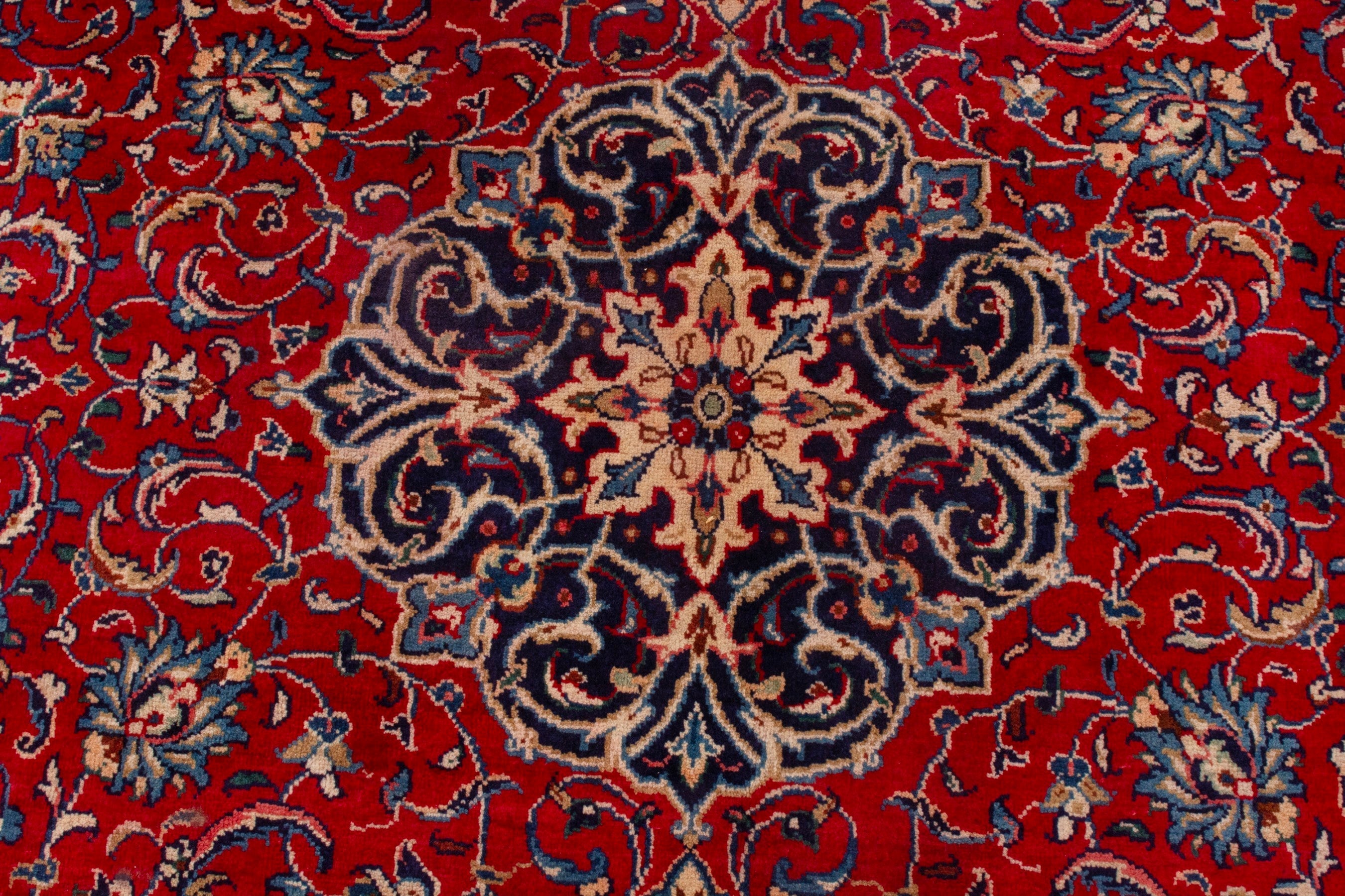 Persian Mahal area rug in deep red and burgundy, view 15 of 21