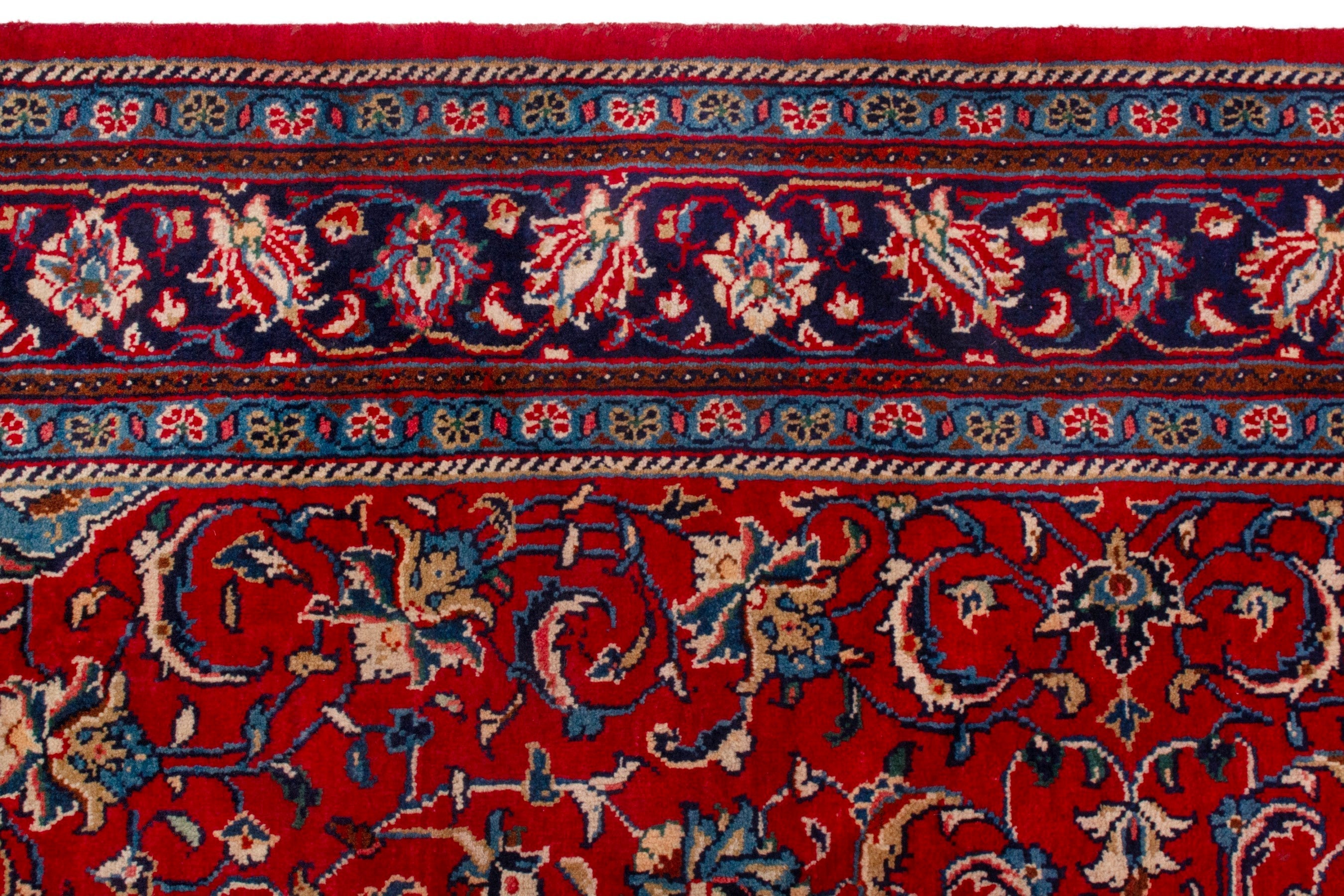 Persian Mahal area rug in deep red and burgundy, view 12 of 21