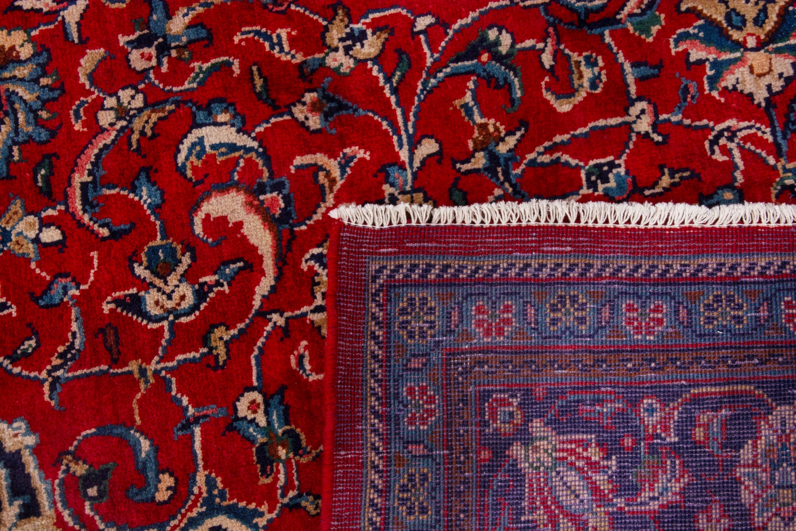 Persian Mahal area rug in deep red and burgundy, view 21 of 21