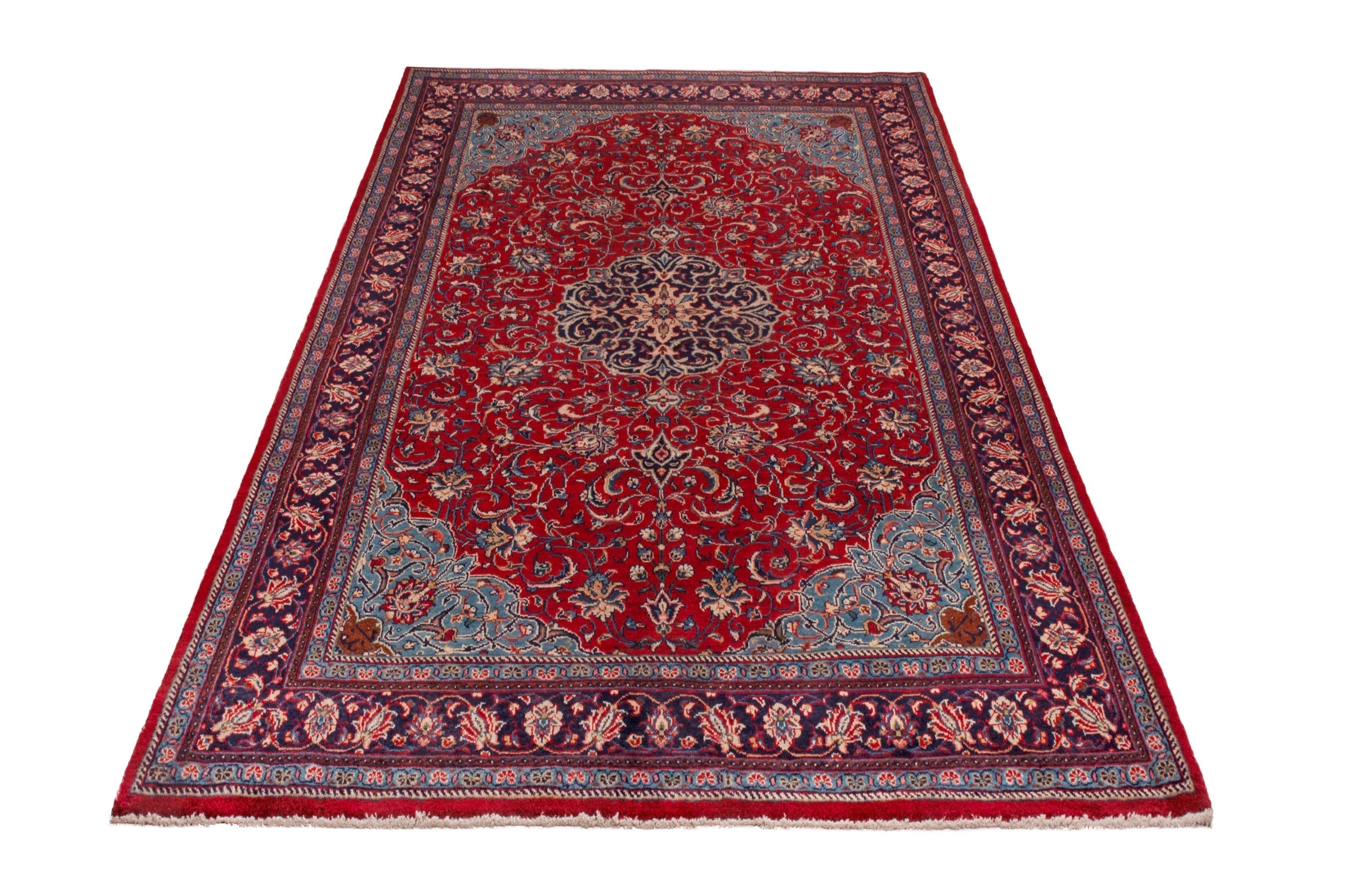 Persian Mahal area rug in deep red and burgundy, view 2 of 21