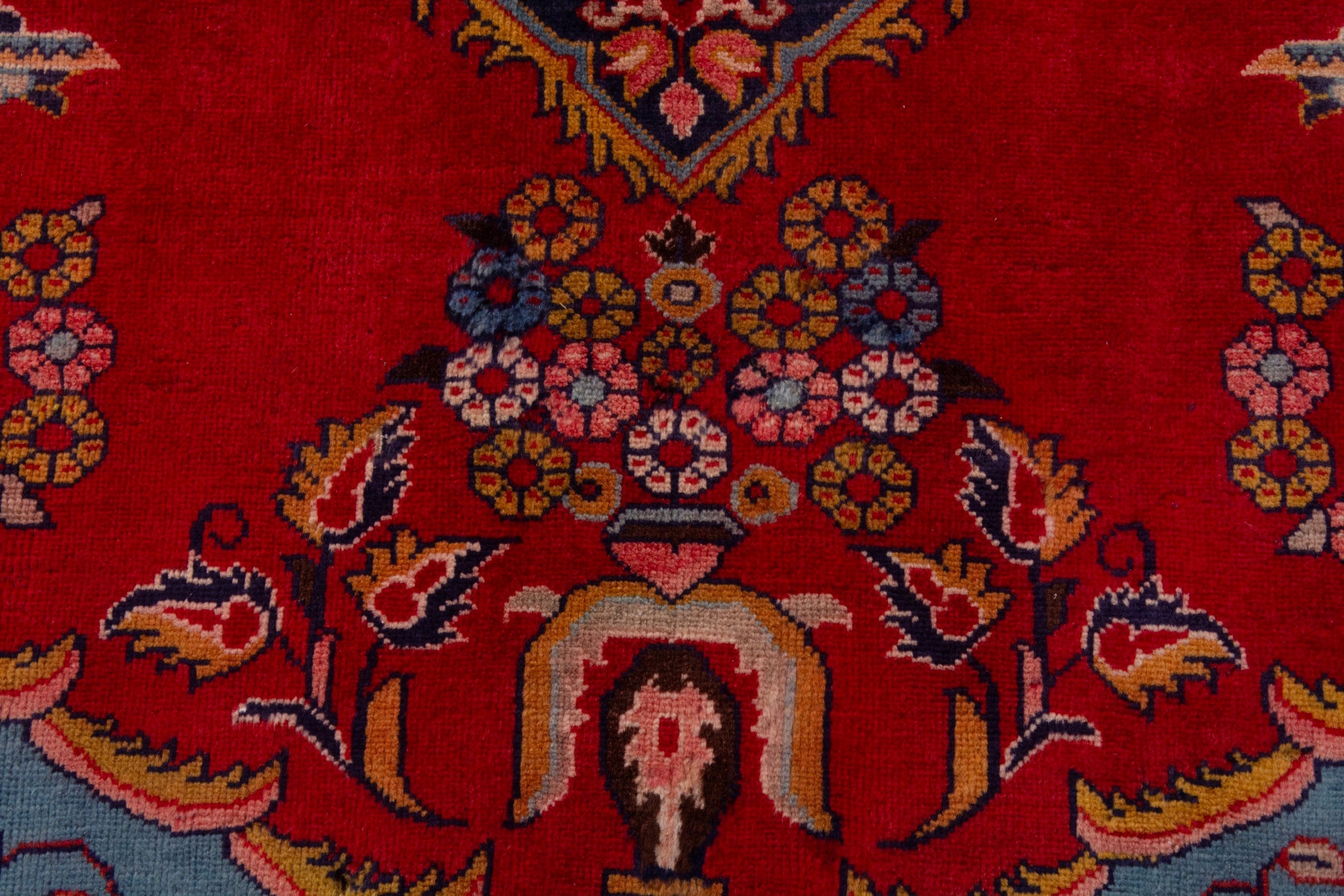 Persian Mahal oversized rug in deep red and burgundy, view 13 of 21
