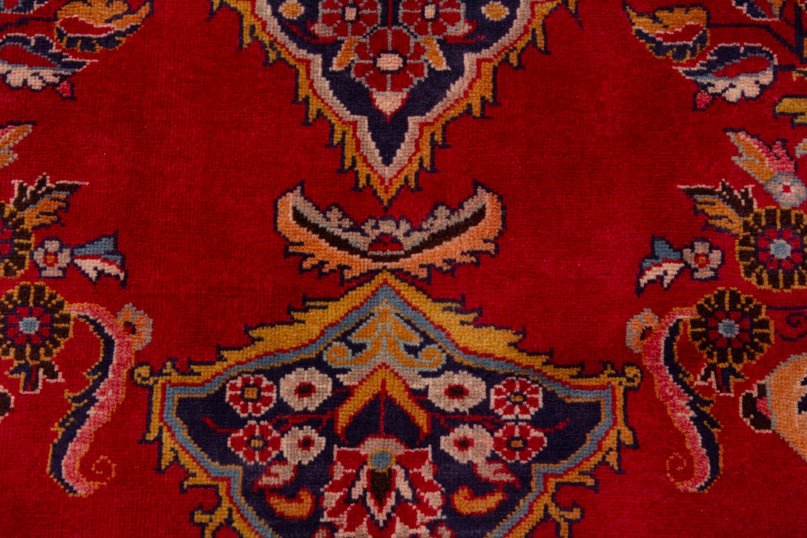 Persian Mahal oversized rug in deep red and burgundy, view 14 of 21