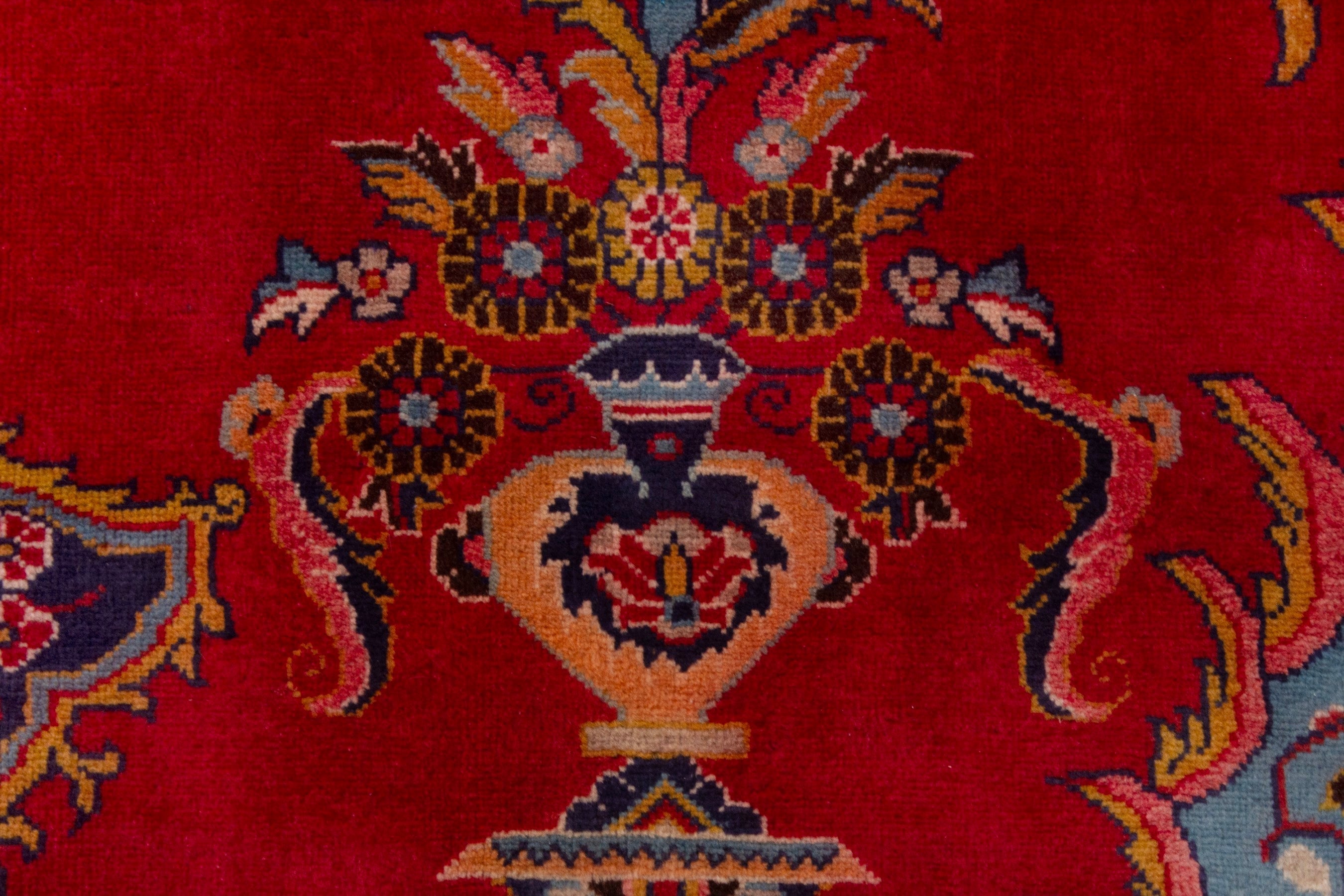 Persian Mahal oversized rug in deep red and burgundy, view 15 of 21