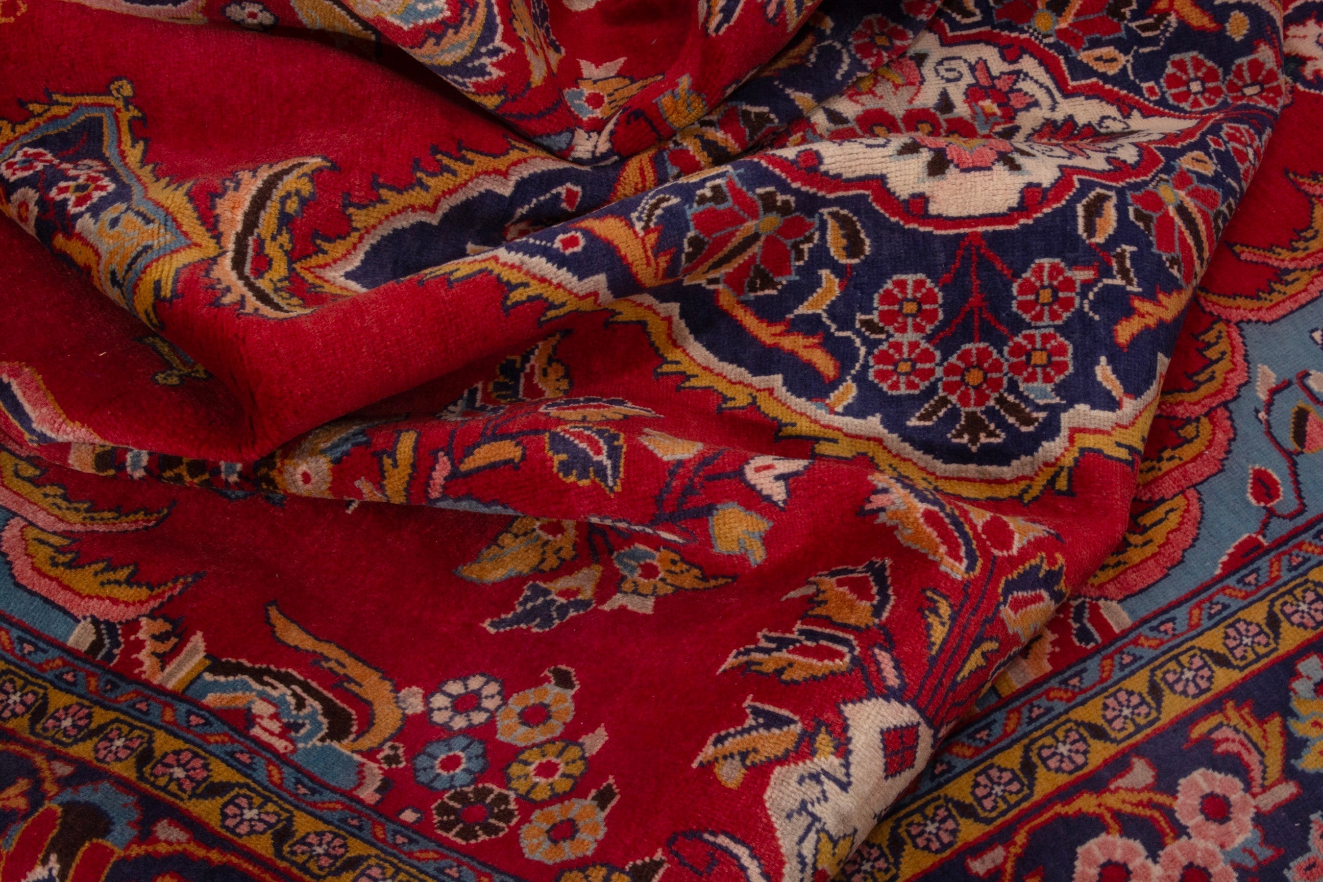 Persian Mahal oversized rug in deep red and burgundy, view 17 of 21