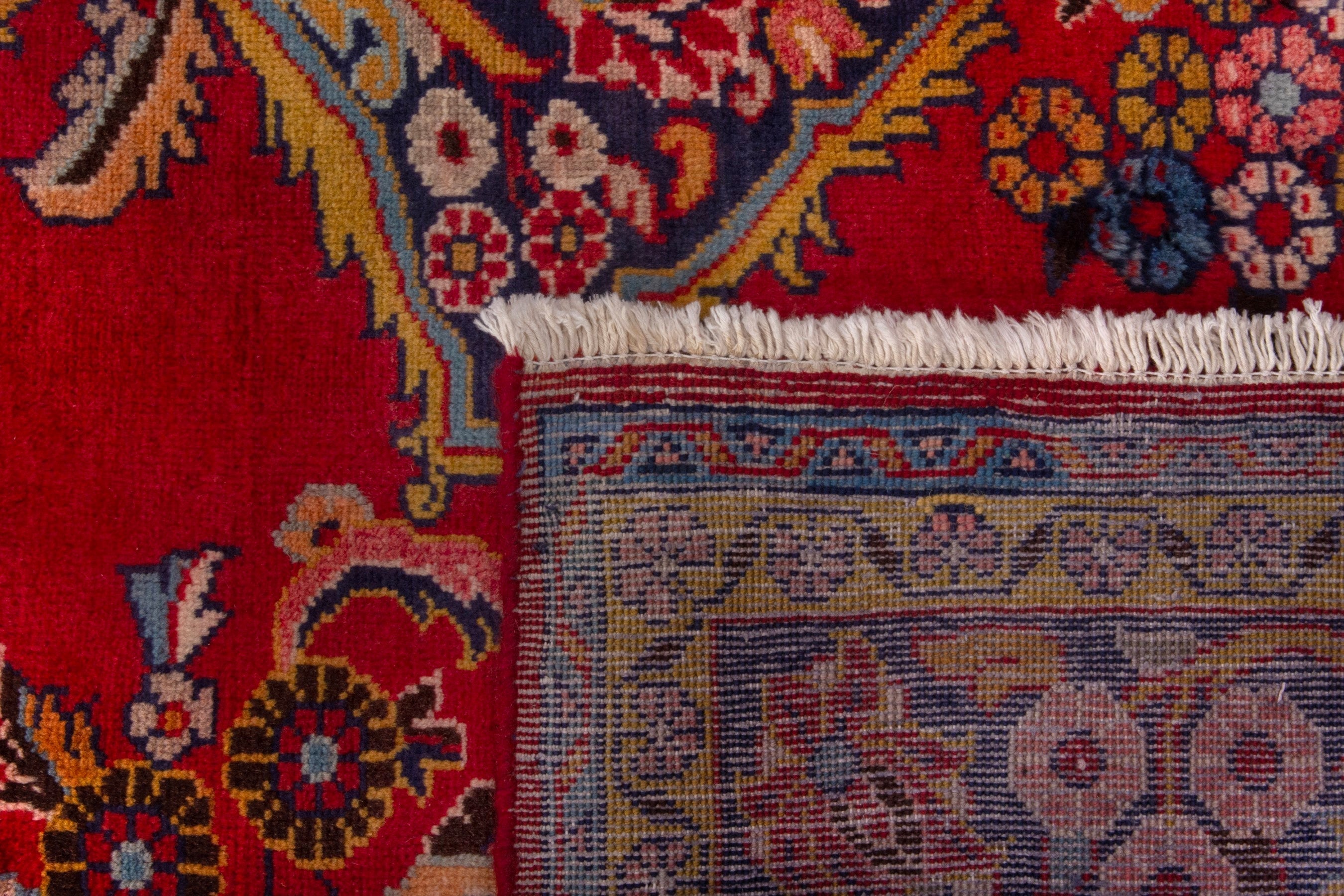 Persian Mahal oversized rug in deep red and burgundy, view 21 of 21
