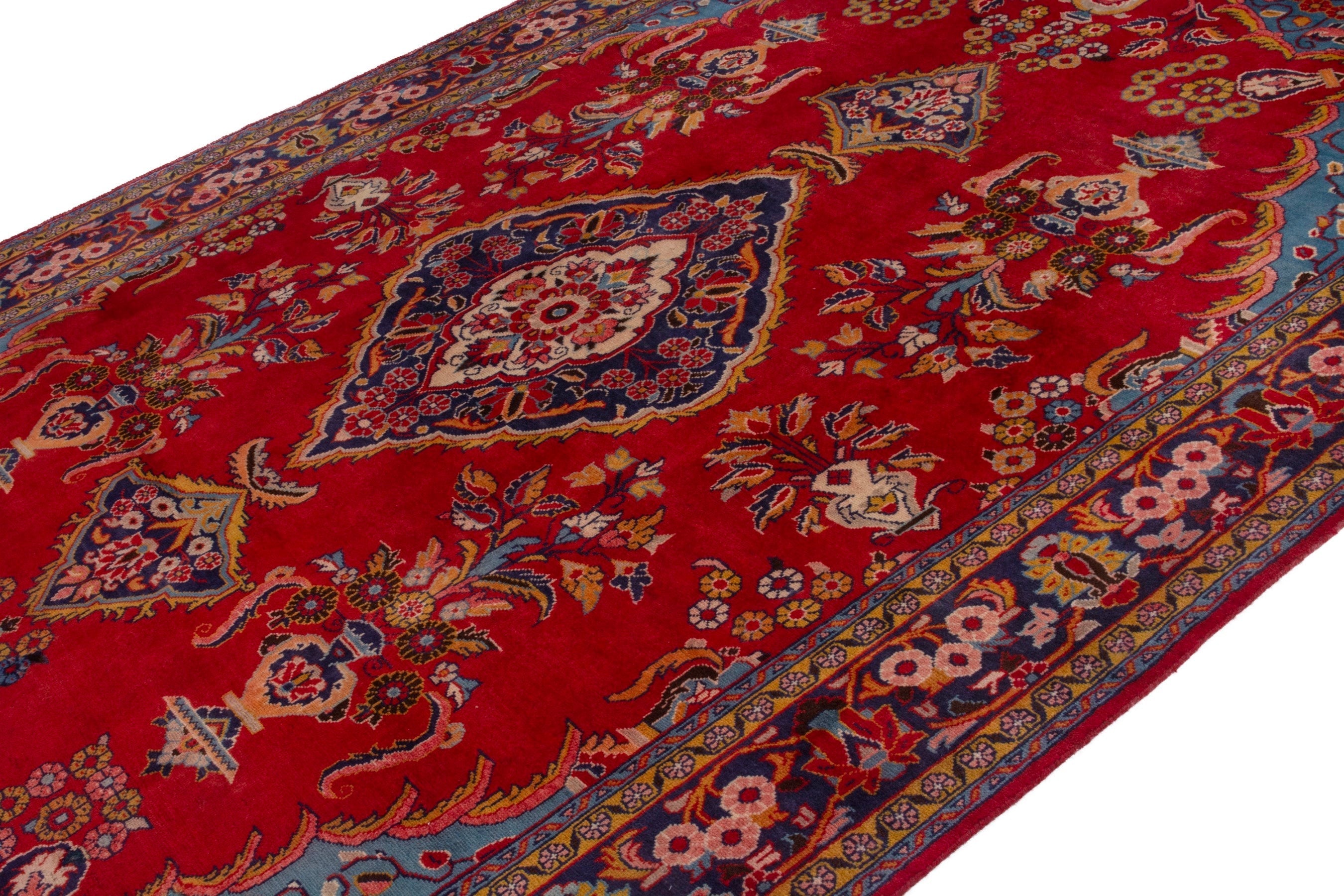Persian Mahal oversized rug in deep red and burgundy, view 8 of 21