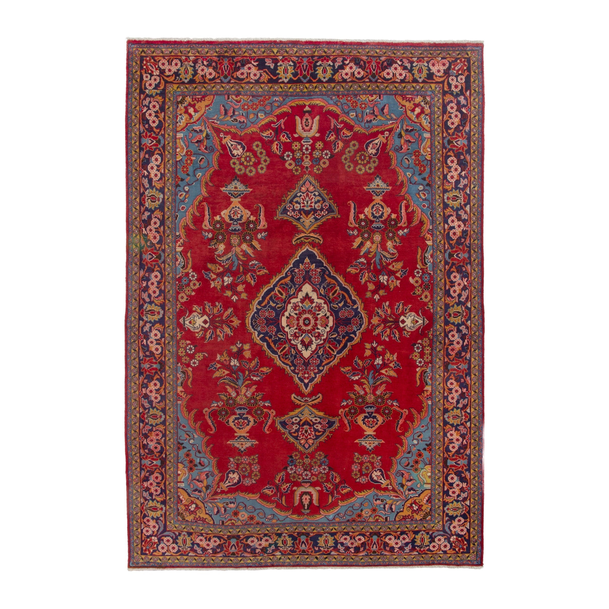 Persian Mahal oversized rug in deep red and burgundy, 7'9" x 11'7"