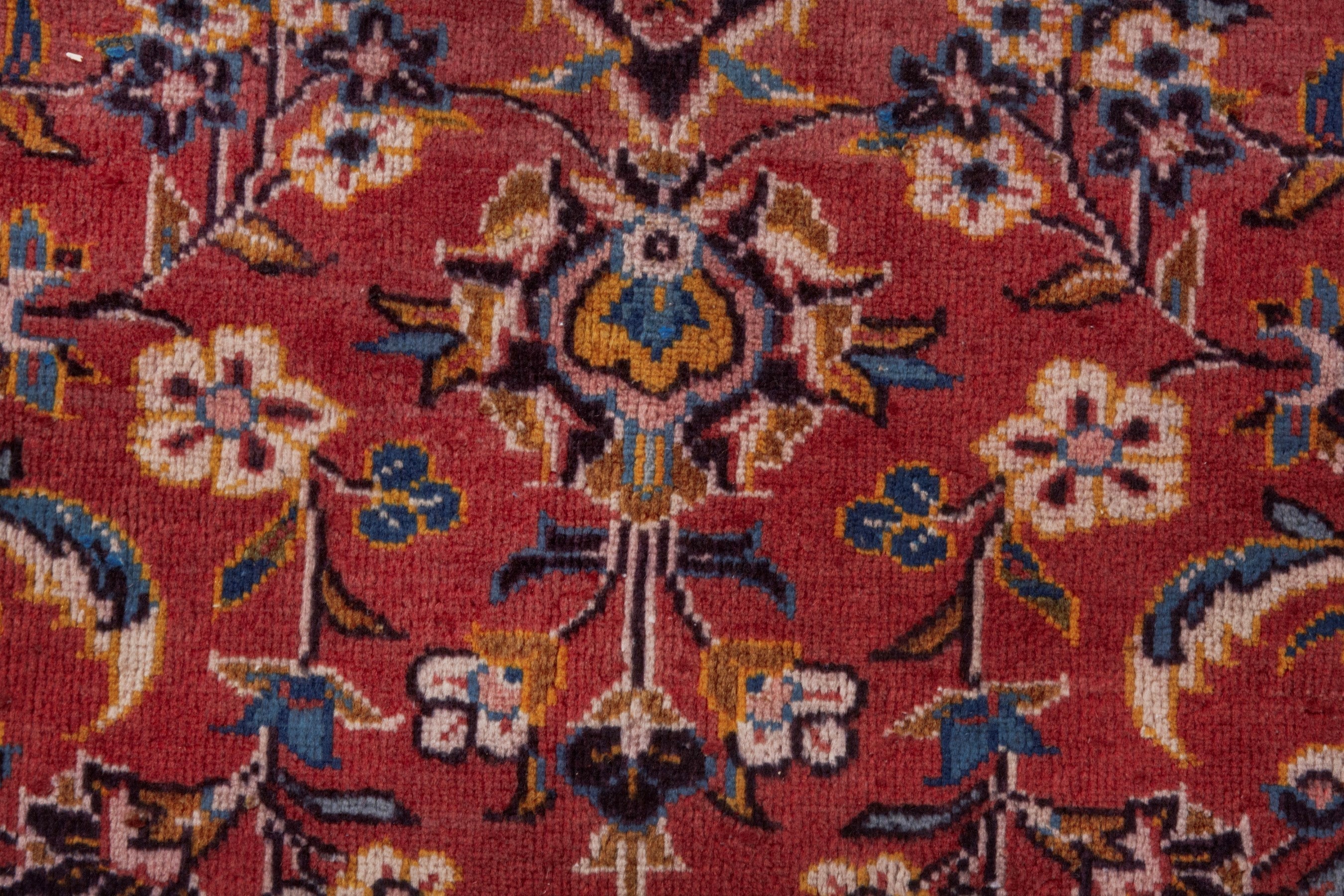 Persian Kashan oversized rug in deep red and burgundy, view 14 of 21
