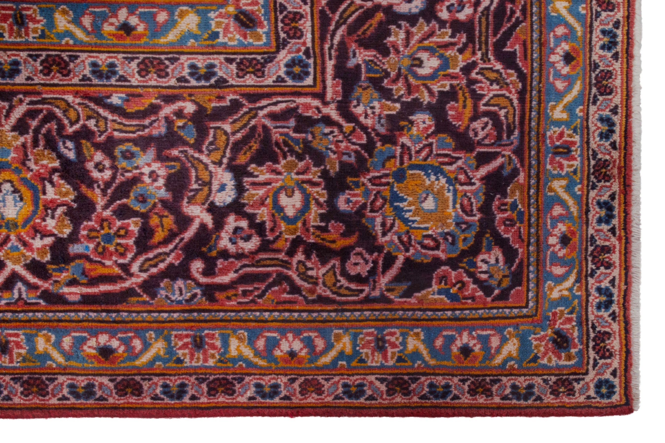 Persian Kashan oversized rug in deep red and burgundy, view 10 of 21