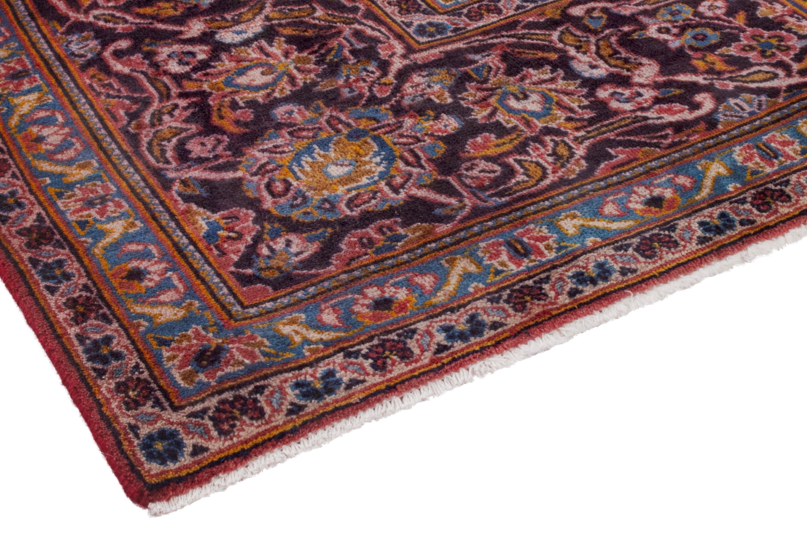 Persian Kashan oversized rug in deep red and burgundy, view 4 of 21