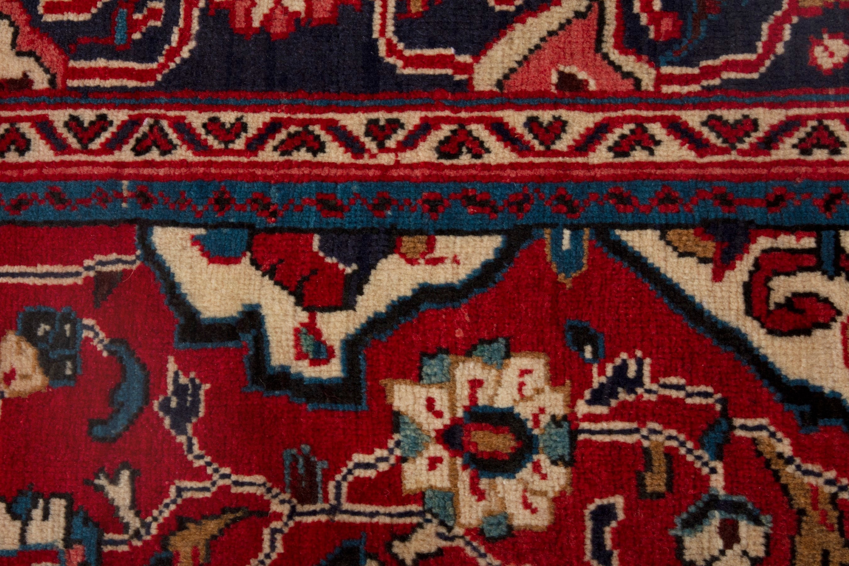 Persian Arak oversized rug in deep red and burgundy, view 12 of 20