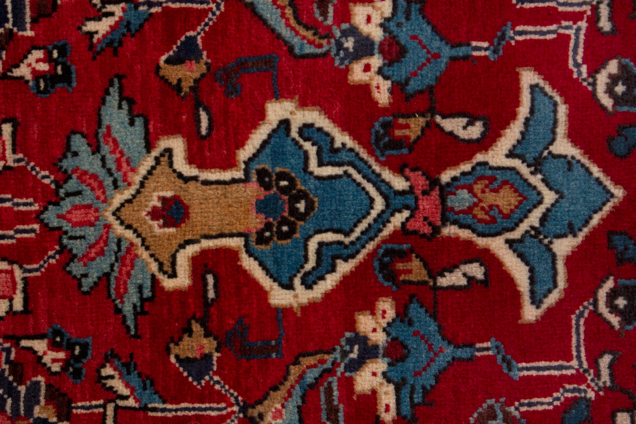 Persian Arak oversized rug in deep red and burgundy, view 15 of 20