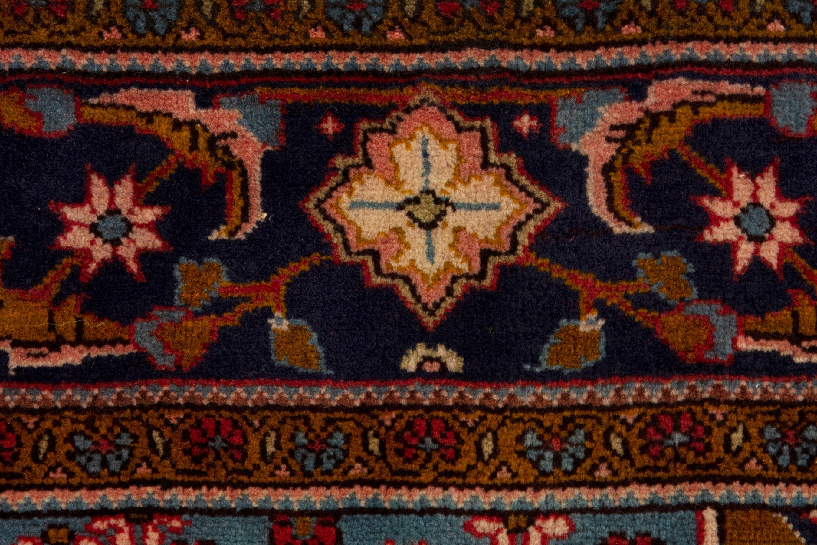 Persian Vist oversized rug in deep red and dark blue, view 12 of 18