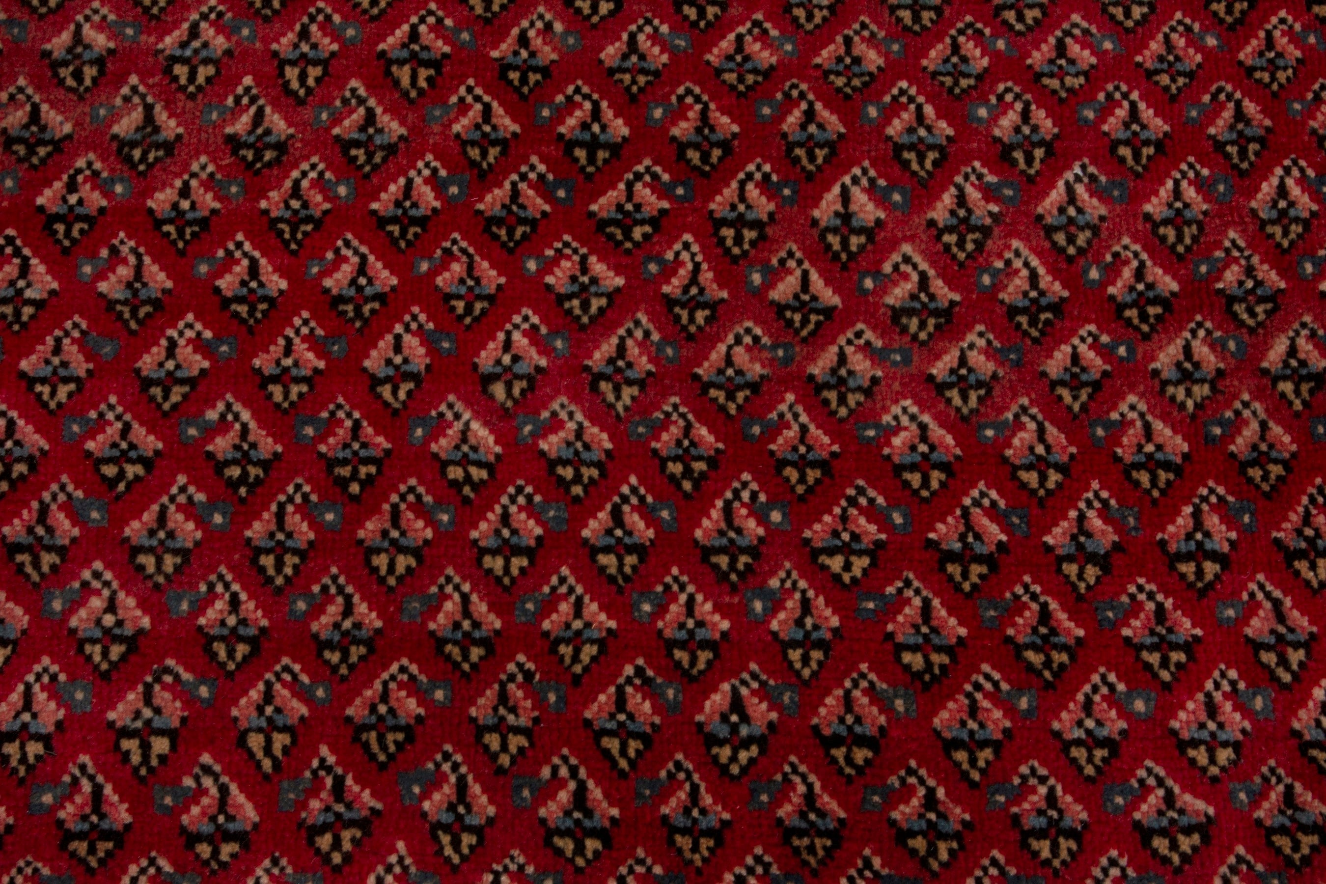 Persian Arak oversized rug in deep red and burgundy, view 14 of 18