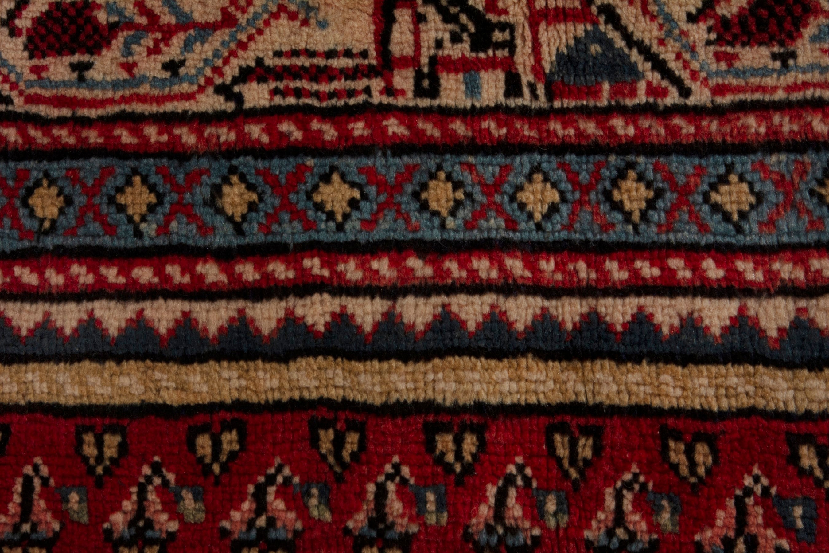 Persian Arak oversized rug in deep red and burgundy, view 13 of 18