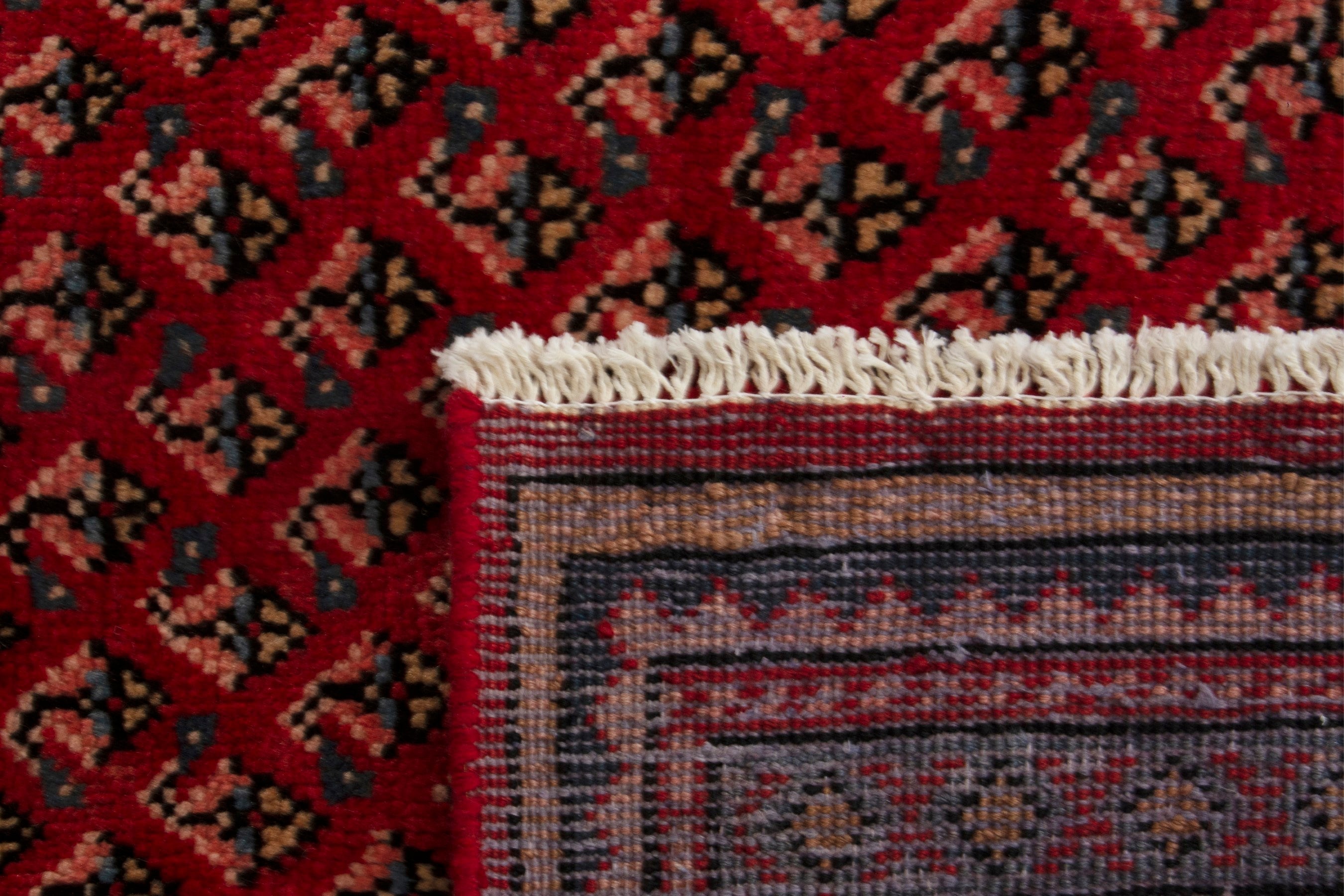 Persian Arak oversized rug in deep red and burgundy, view 18 of 18