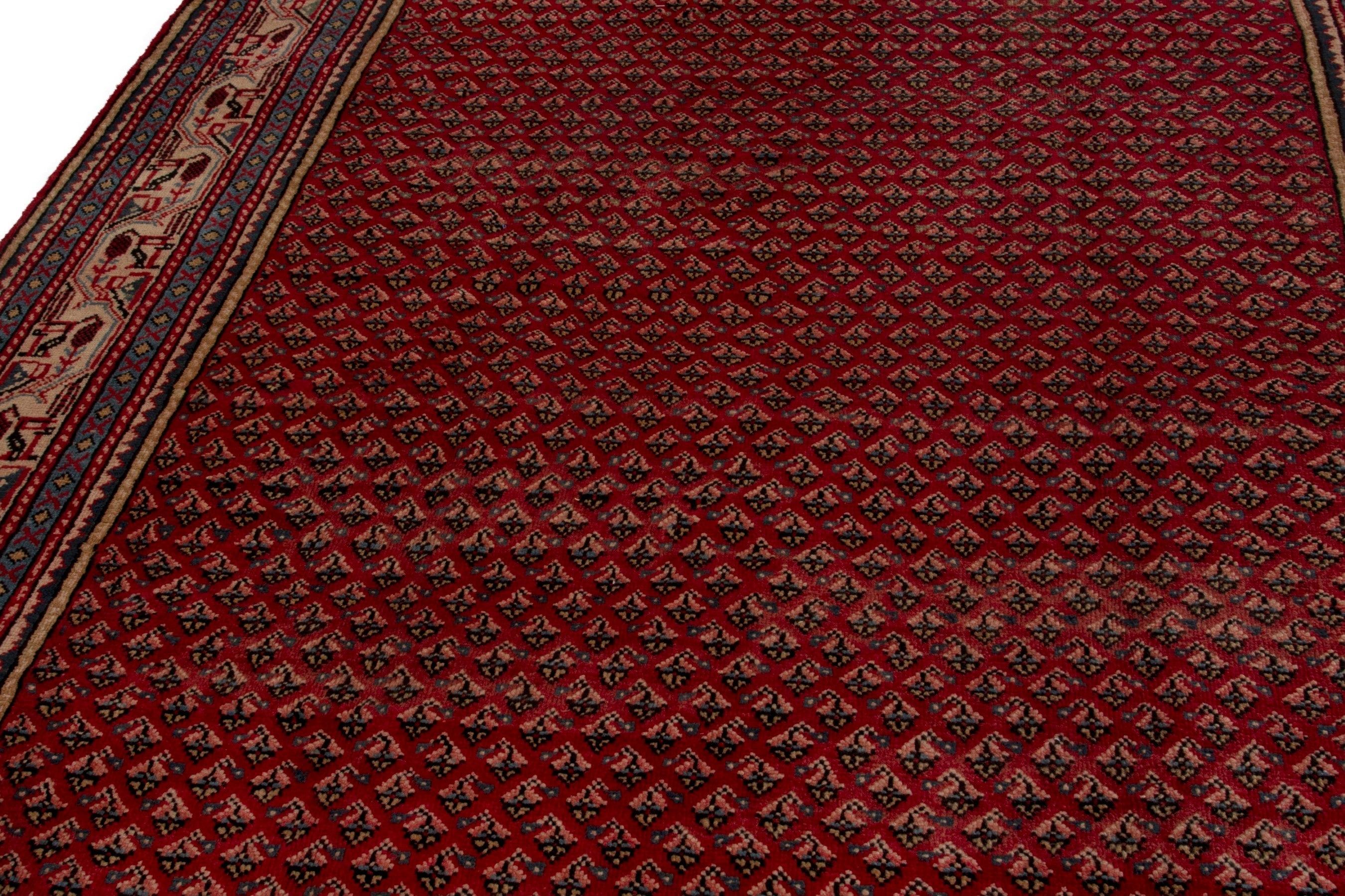 Persian Arak oversized rug in deep red and burgundy, view 6 of 18