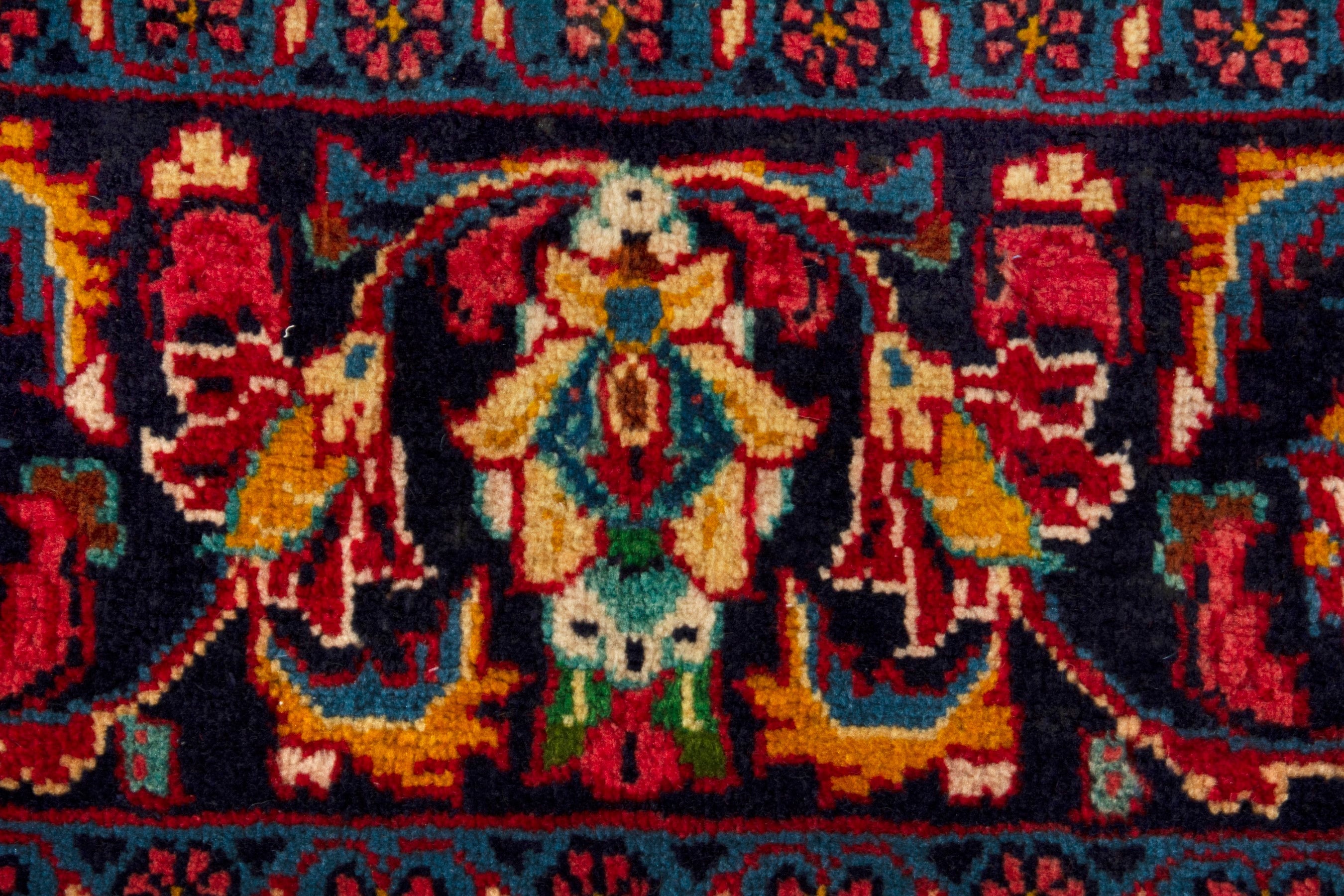 Persian Arak oversized rug in deep red and burgundy, view 11 of 20