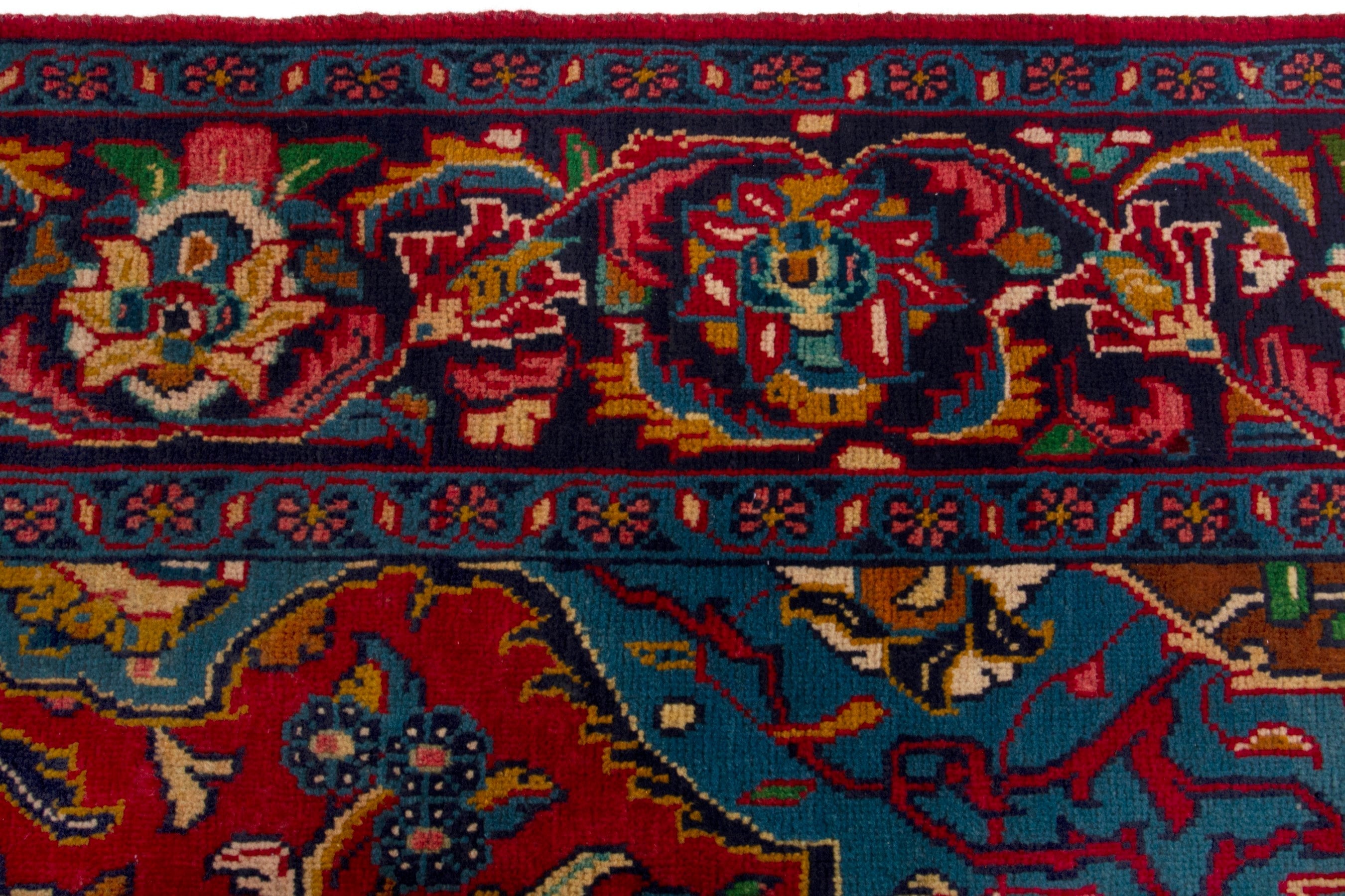 Persian Arak oversized rug in deep red and burgundy, view 13 of 20