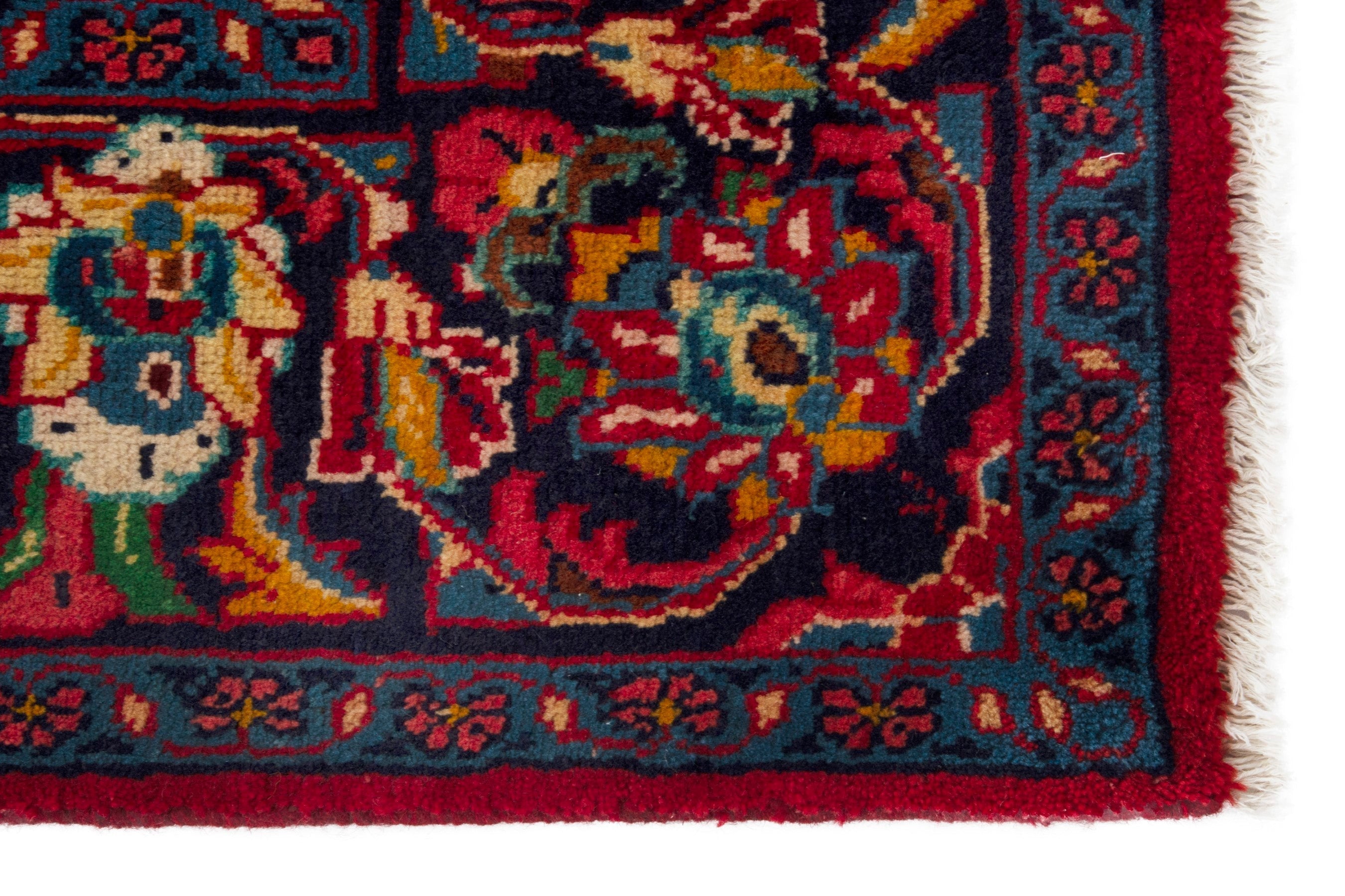 Persian Arak oversized rug in deep red and burgundy, view 10 of 20