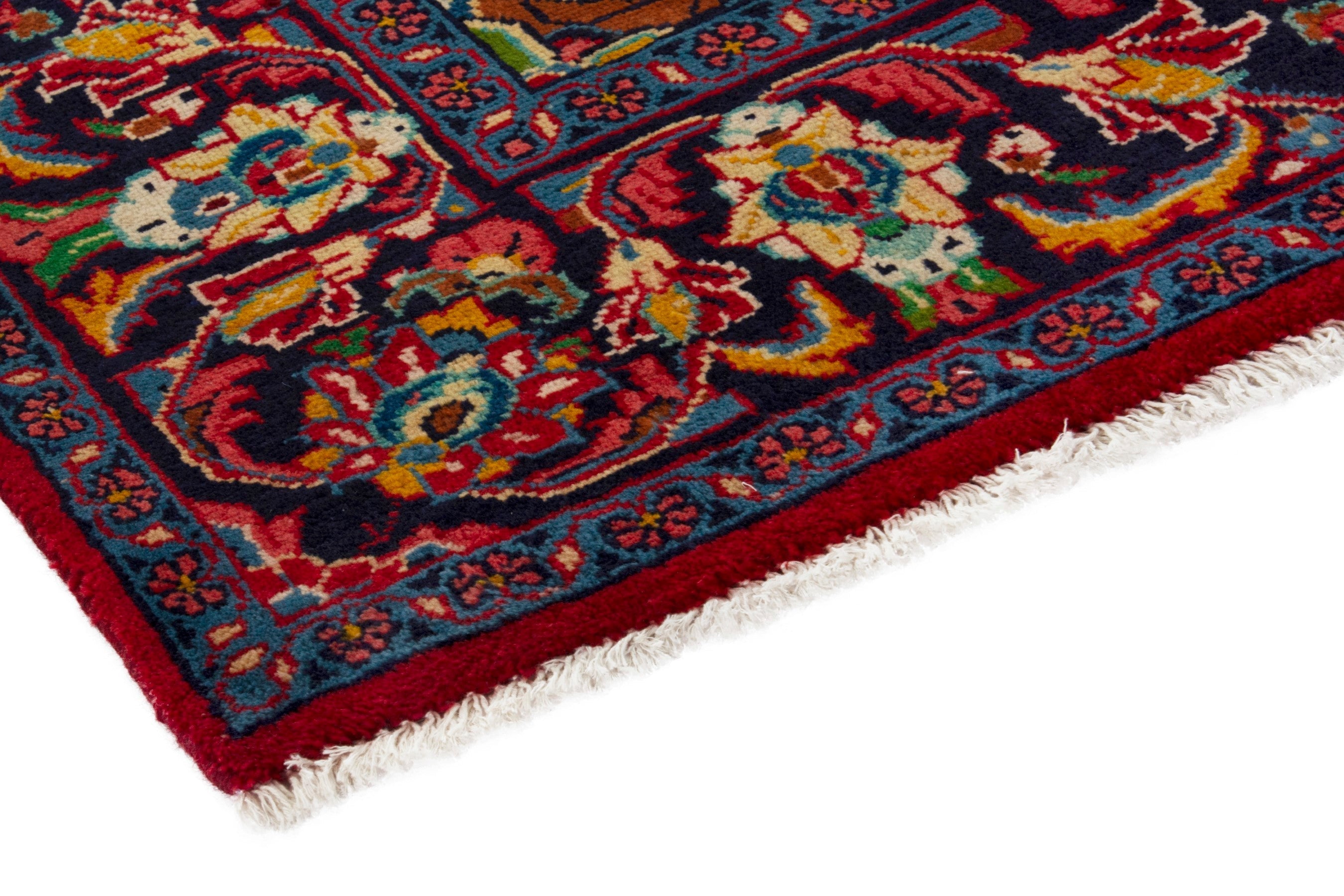 Persian Arak oversized rug in deep red and burgundy, view 4 of 20