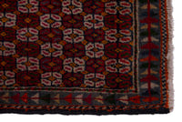 Persian Shiraz accent rug in burgundy and cream, view 5 of 8