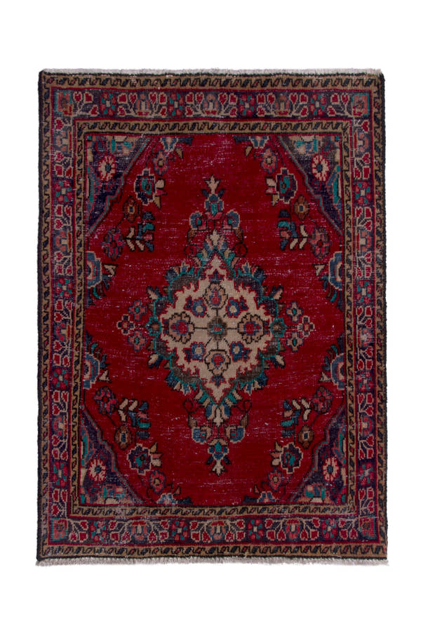 3761, Persian Hamadan Mini Rug