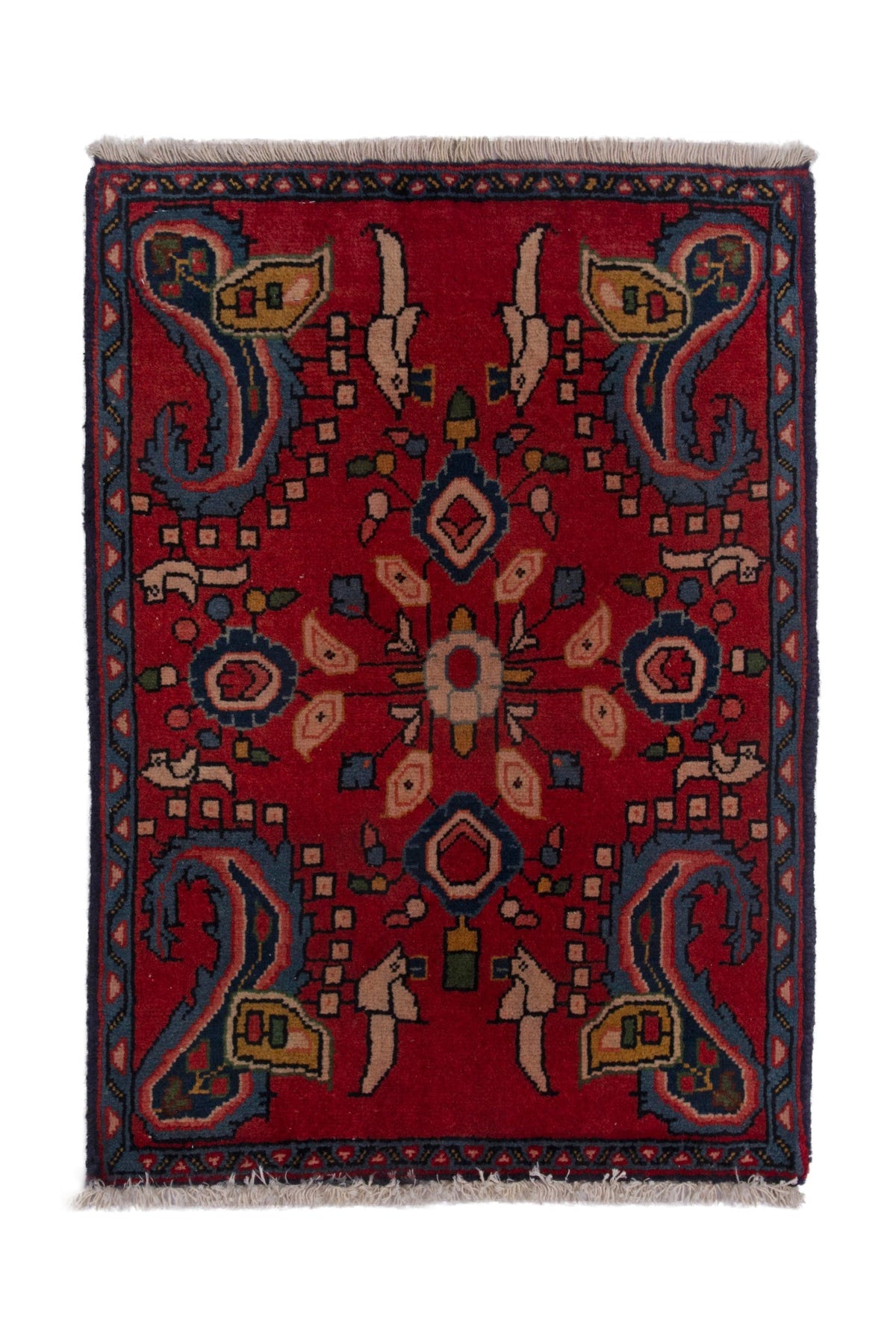 3762, Persian Sarouk Mini Rug