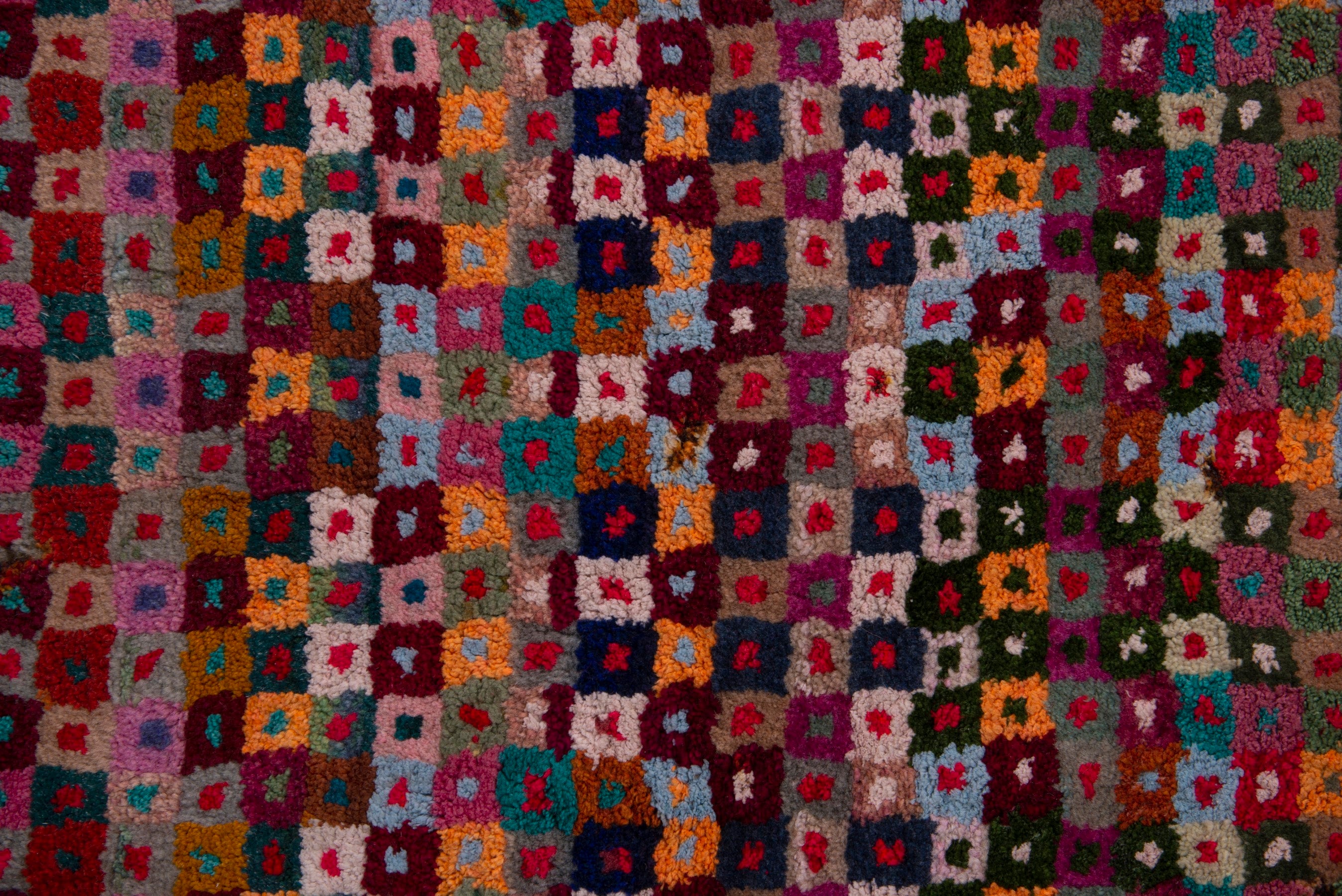 Persian Arak accent rug in burgundy and black, view 6 of 7