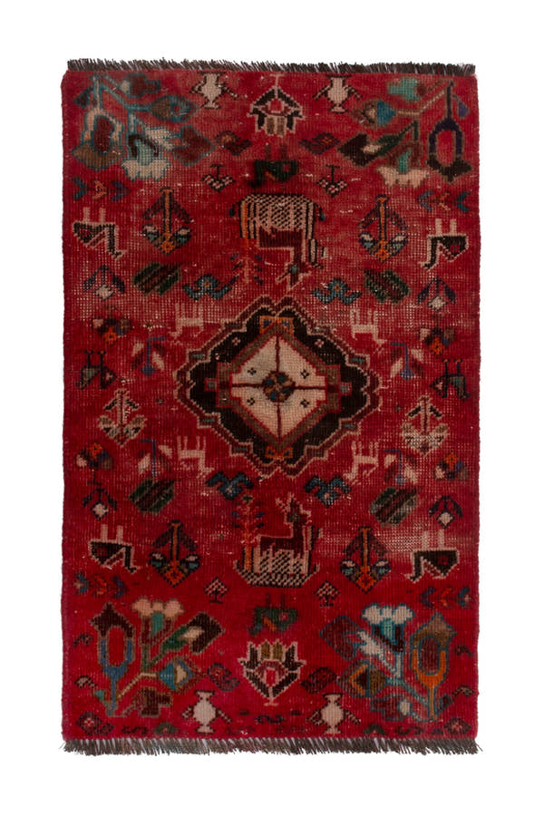 3776, Persian Shiraz Mini Rug