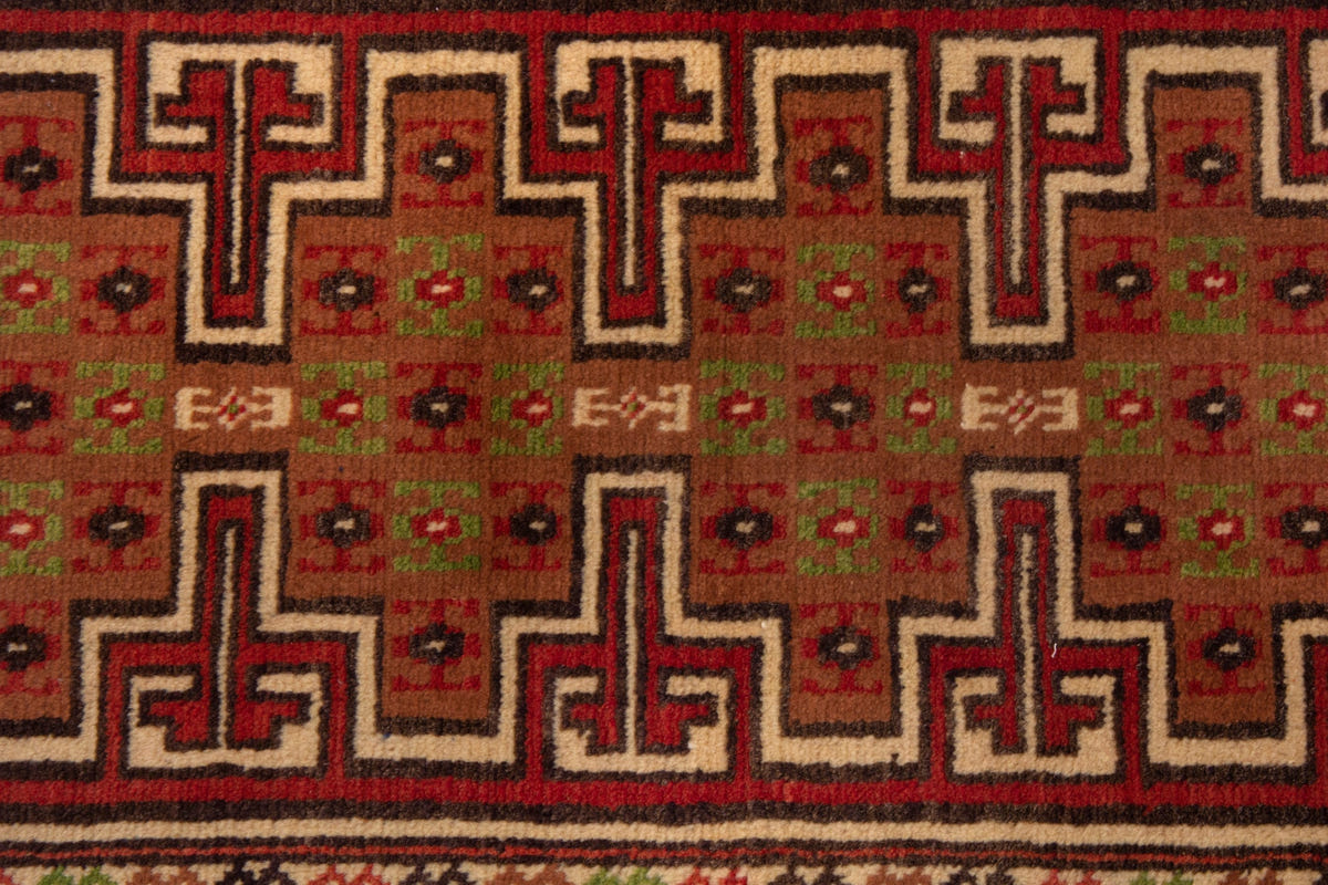 3791, Persian Torkaman Mini Rug