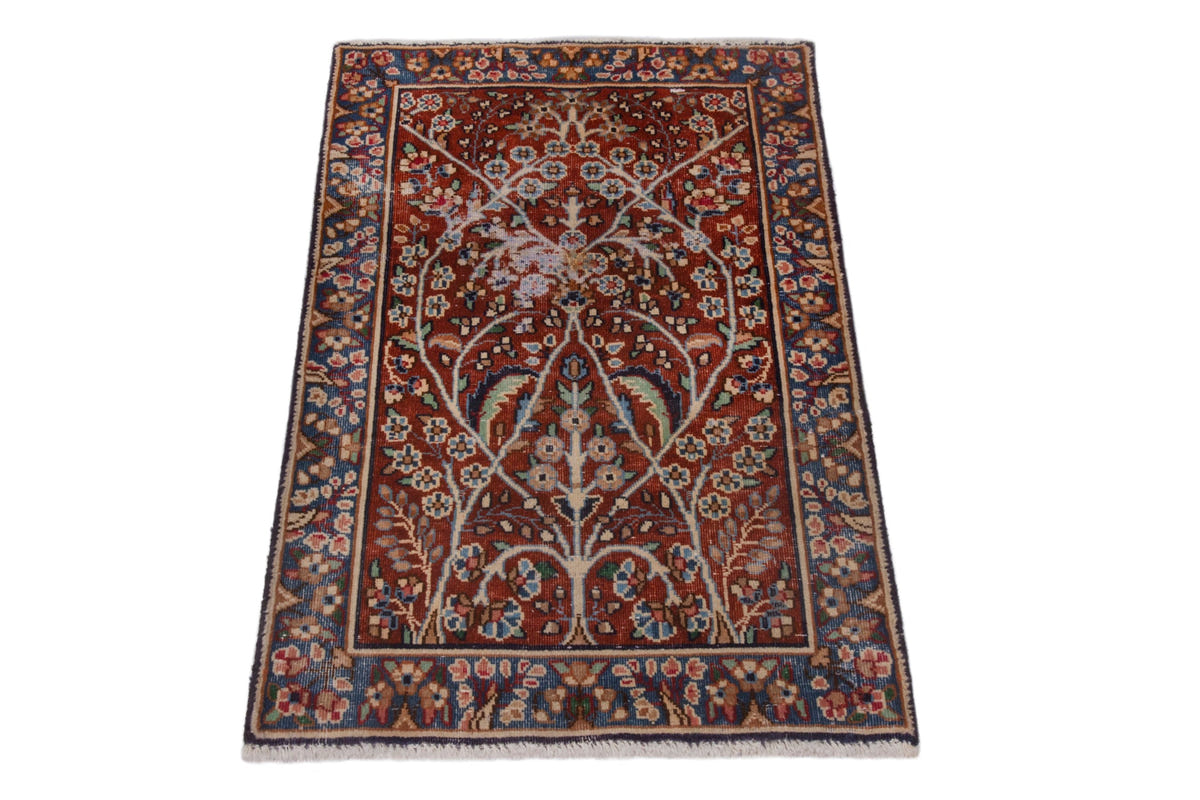 3797, Persian Kerman Mini Rug