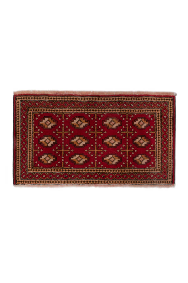 3798, Persian Torkaman Mini Rug