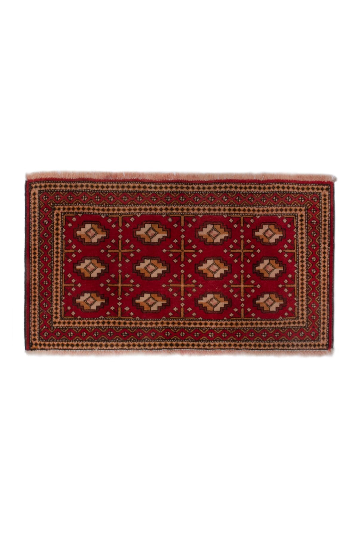 3798, Persian Torkaman Mini Rug
