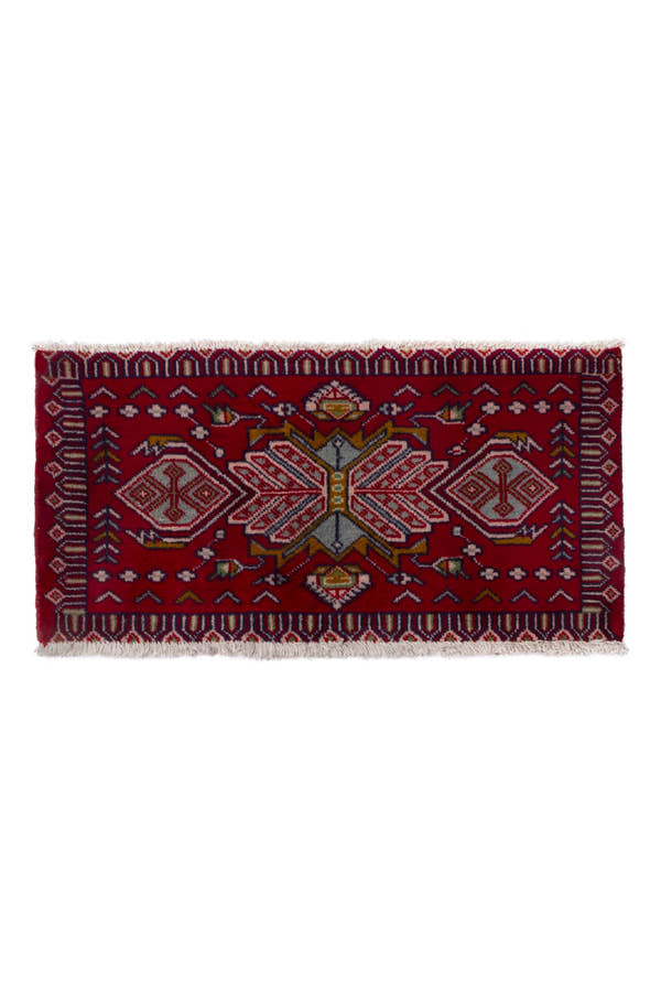 3802, Persian Torkaman Mini Rug